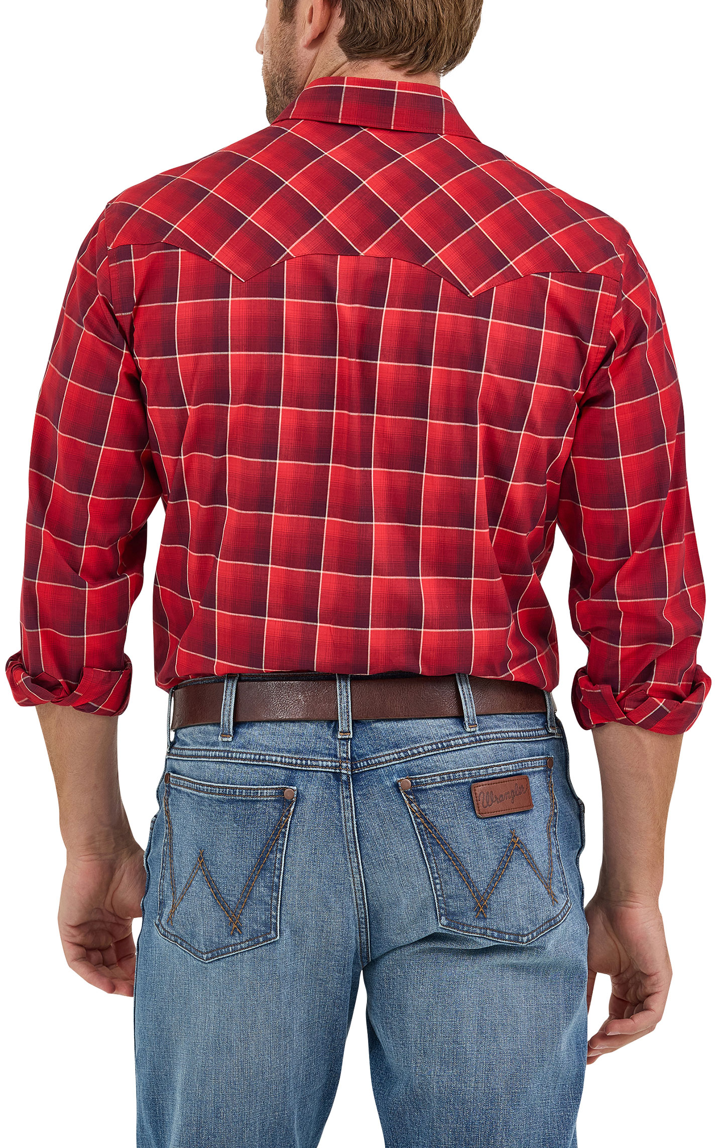 Wrangler Retro Men's Red Plaid Western Shirt - Image 1