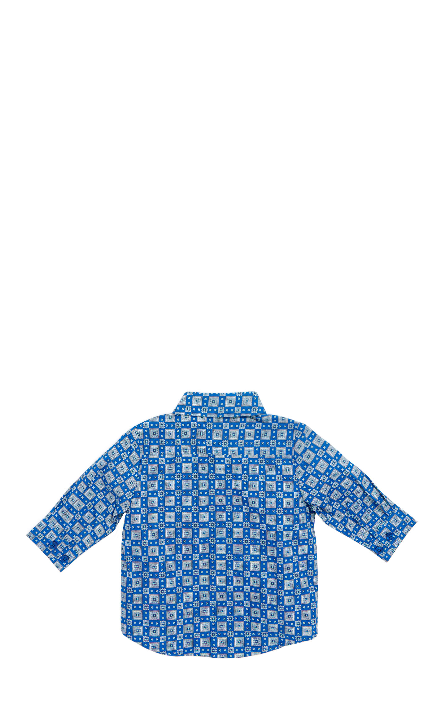 Cinch Infant Boy's Royal Blue Geo Print Western Shirt - Image 1