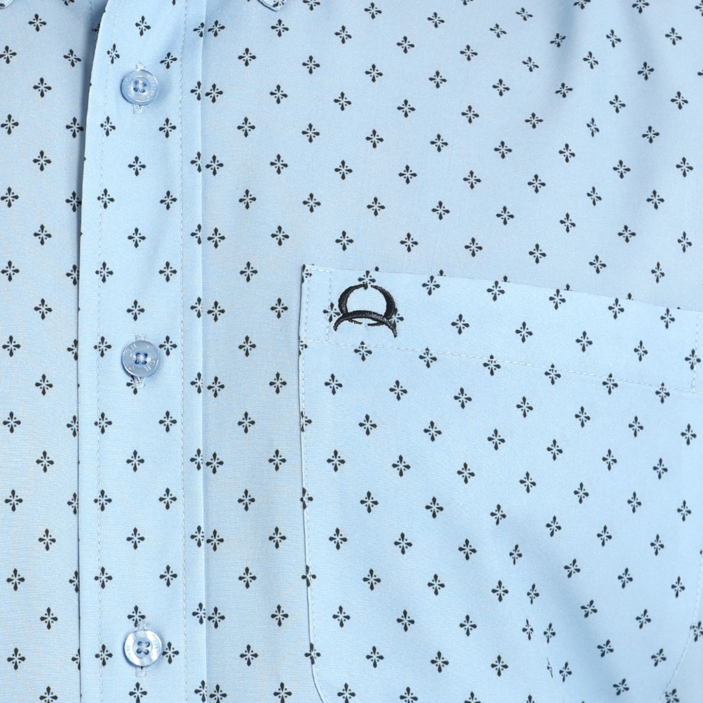 Cinch Men's Steel Blue & Black Geo Print ArenaFlex Western Shirt - Image 1