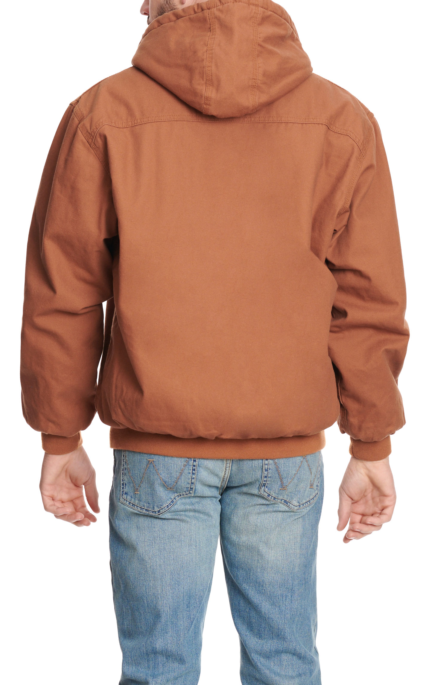 Cowboy Workwear Men's Clay Brown Hooded Canvas Jacket - Image 1