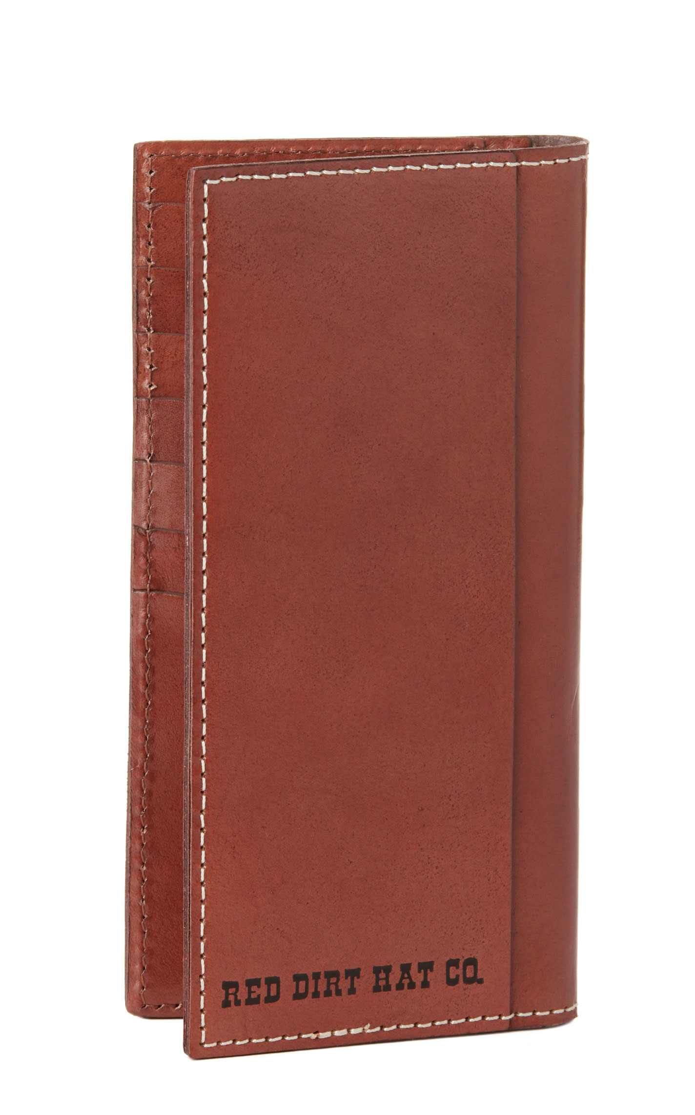 Red Dirt Hat Co. Caramel & White Leather Aztec Checkbook Cover / Rodeo Wallet - Image 1