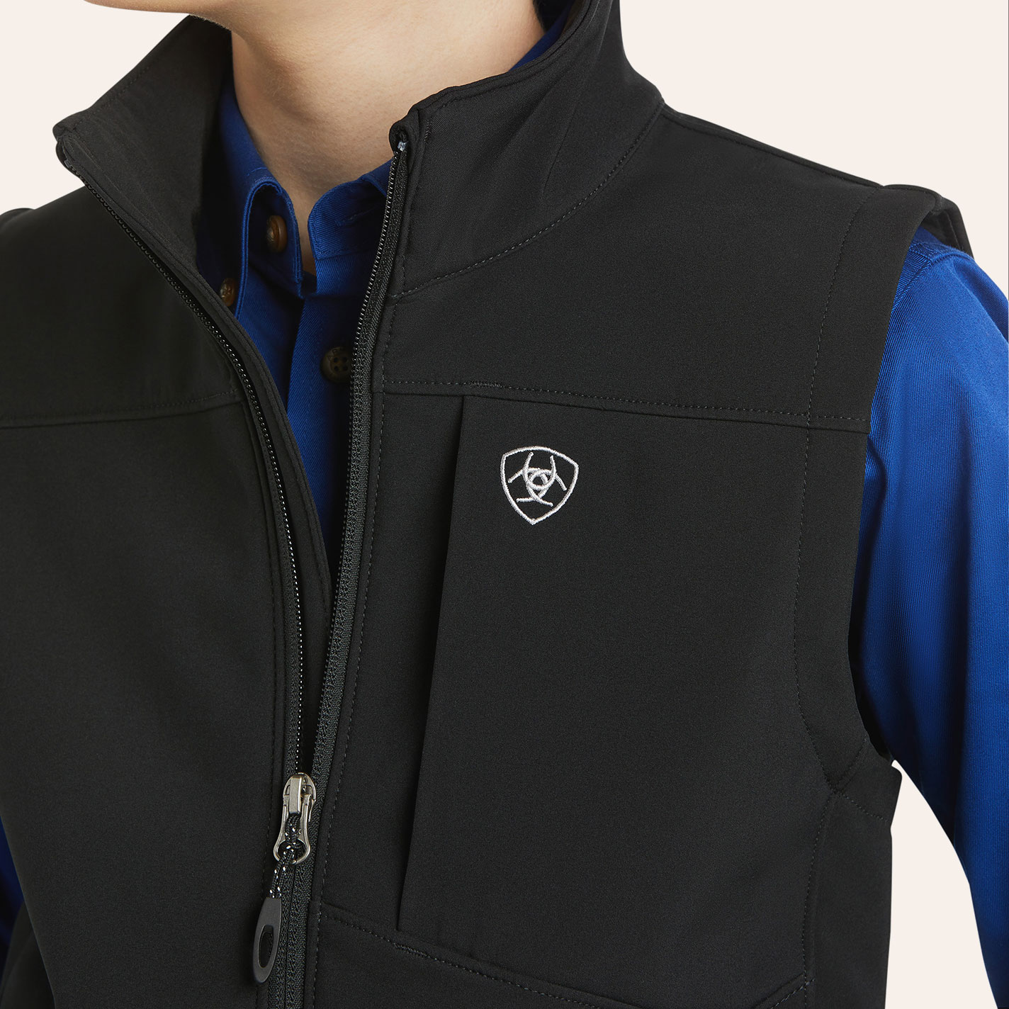 Ariat Youth Vernon Black Bonded Vest - Image 1