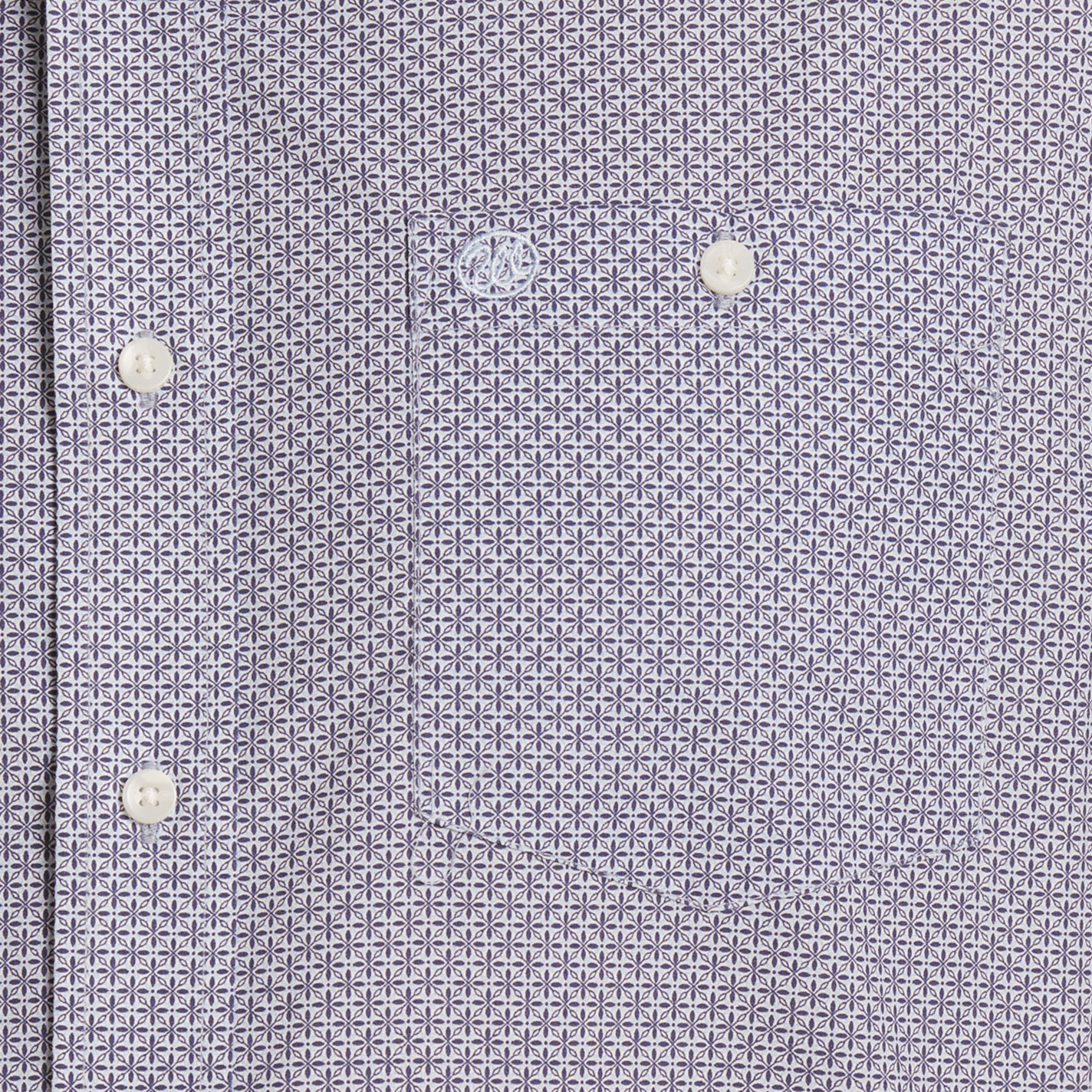 Wrangler Classics Men's Blue Geo Print Western Shirt - Image 1