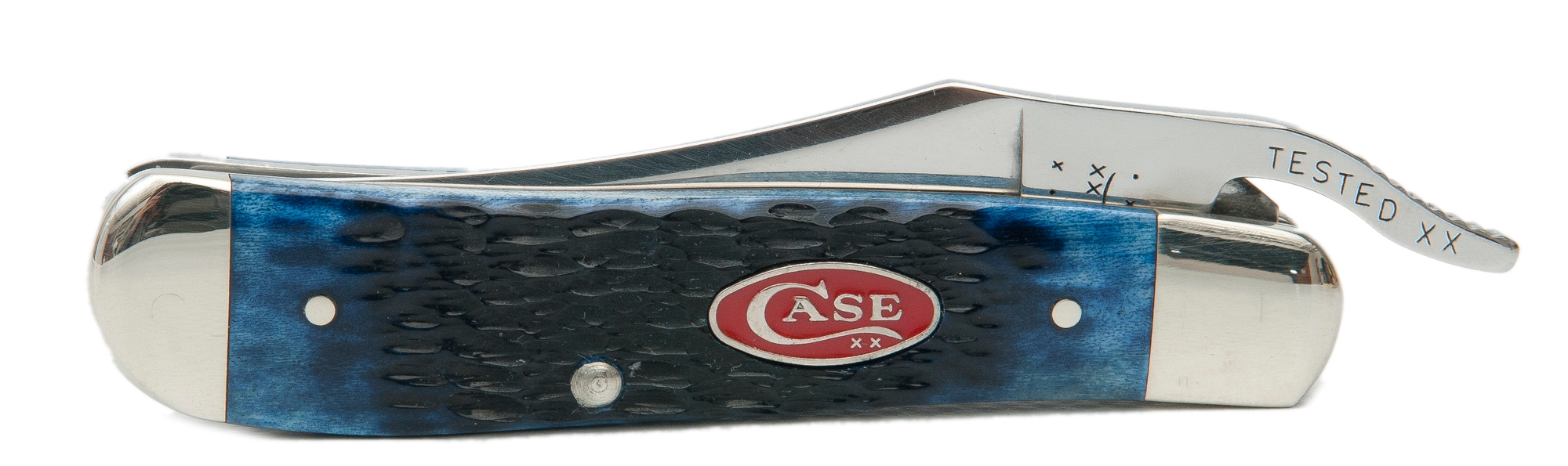 Case Knives Navy Blue Bone RussLock Clip Blade - Image 1