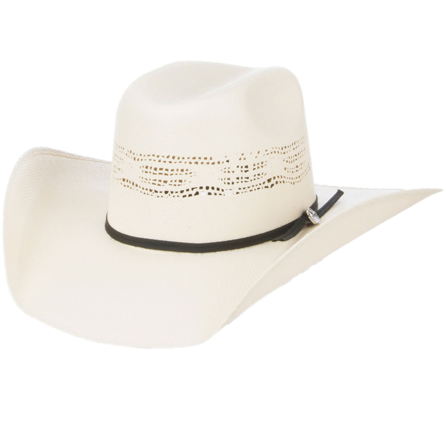 Cavender's Hat Collection Youth Bangora 2 Cord Vented Crown Straw Cowboy Hat - Image 1