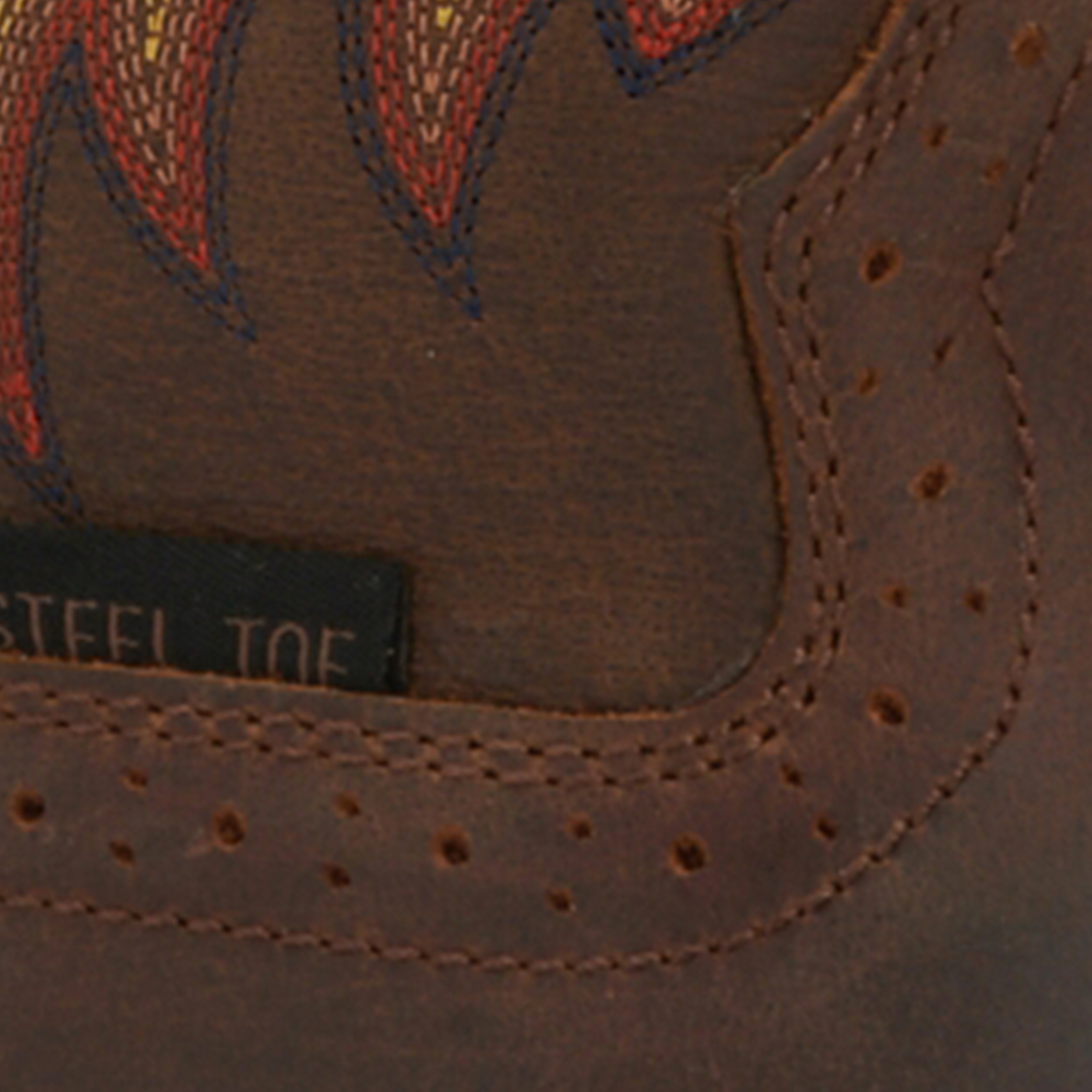 Justin Men's Stampede Driller Dark Brown Waterproof Square Steel Toe Work Boot - Image 1