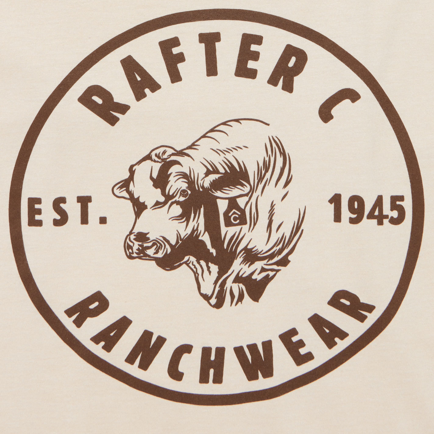 Rafter C Men's Heather Bone Ranch Graphic T-Shirt - Image 1