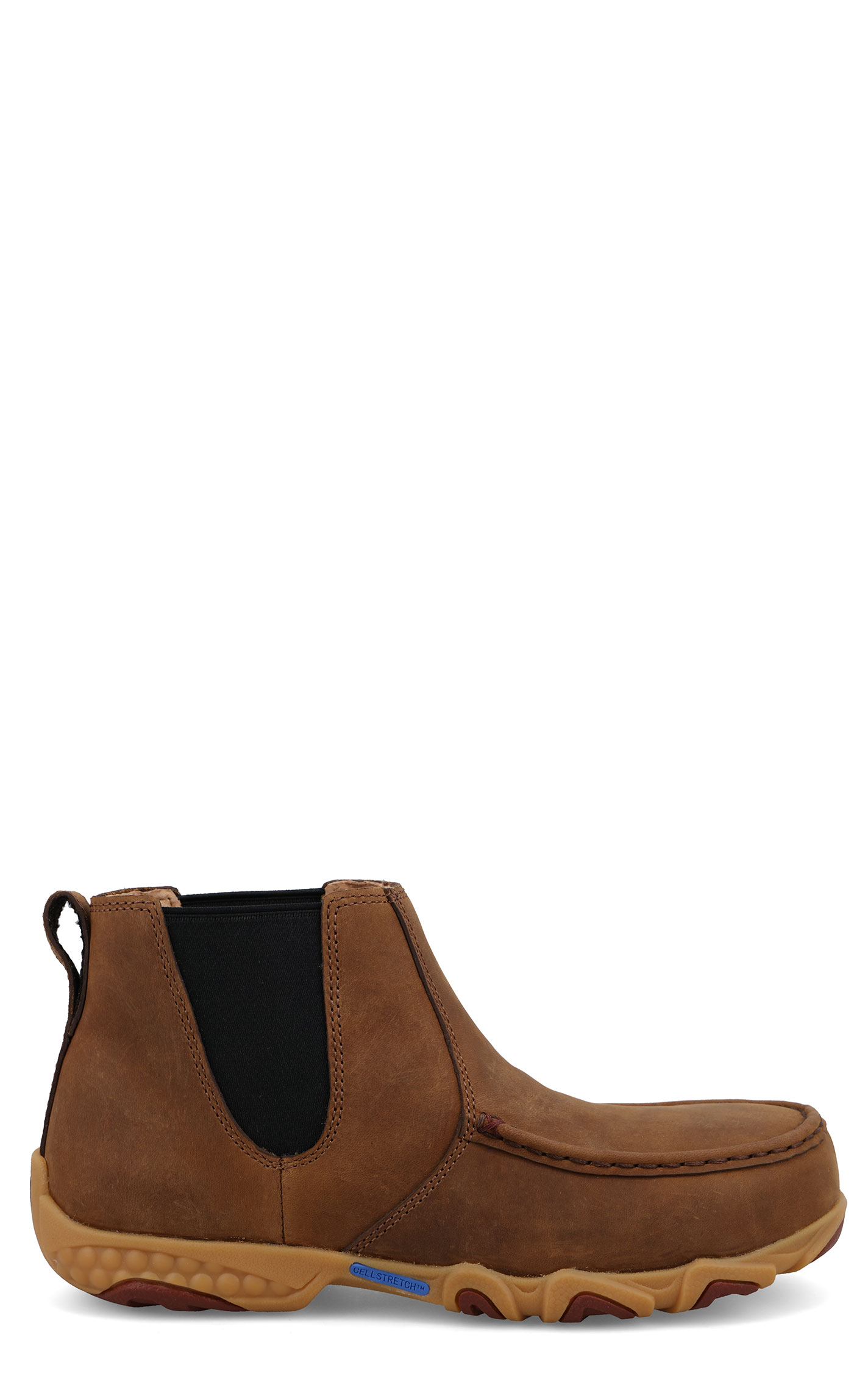 Twisted X Women's Brown CellStretch Round Composite Toe Chelsea Work Boot - Image 1