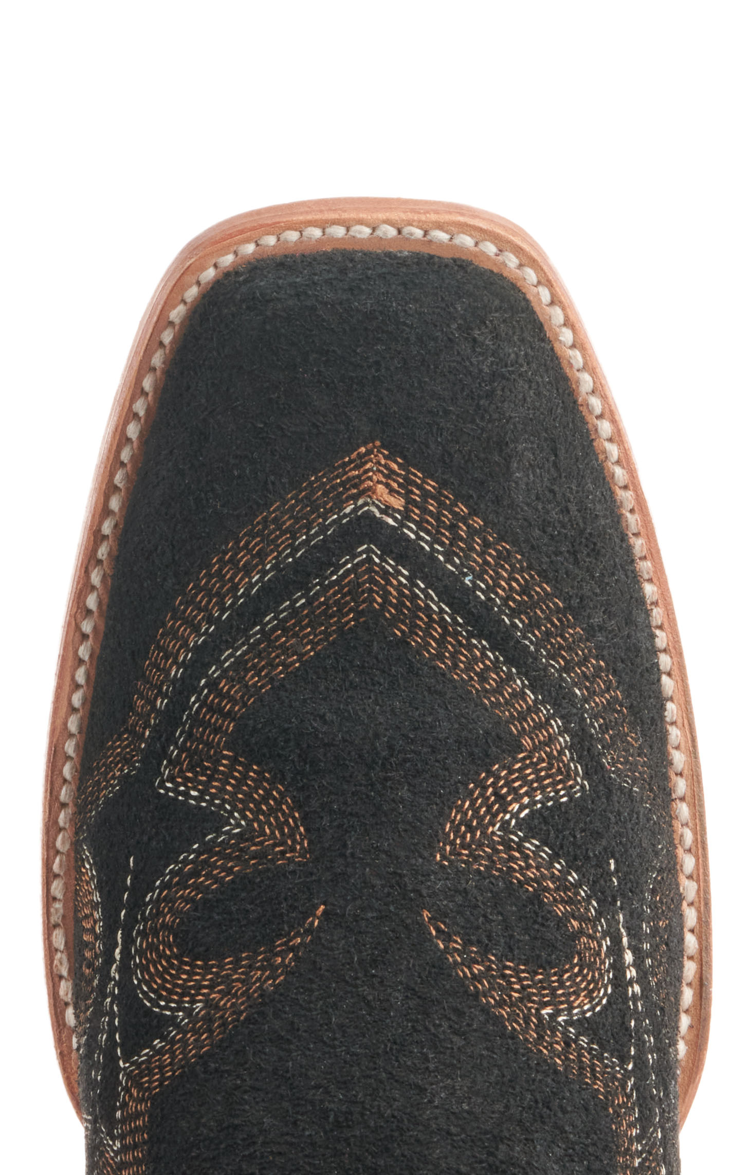 Corral Women's Black Suede with Embroidery Square Toe Cowboy Boots - Image 1