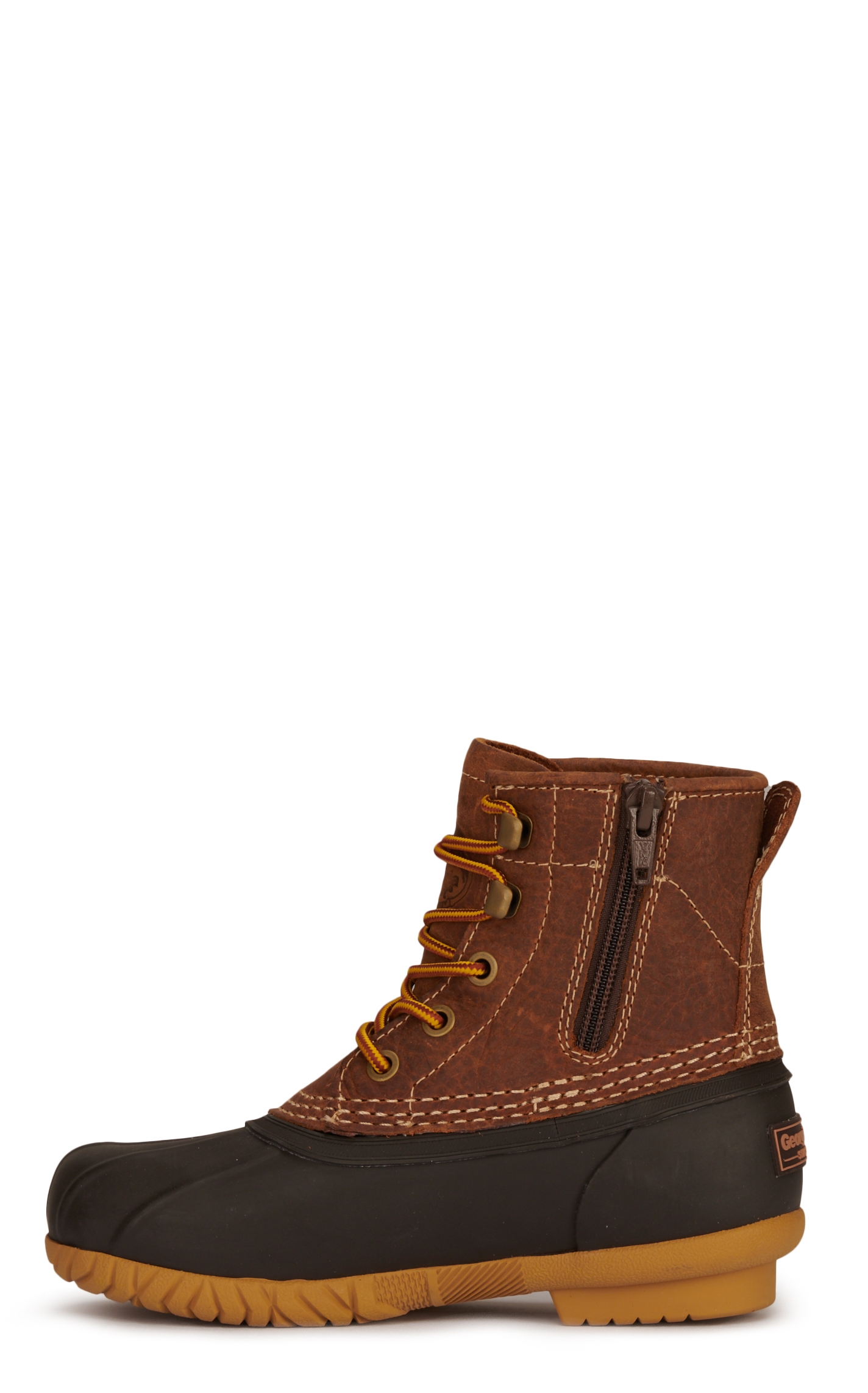 Georgia Youth Marshland Chocolate Brown and Tan Round Toe Lace Up Duck Boots - Image 1