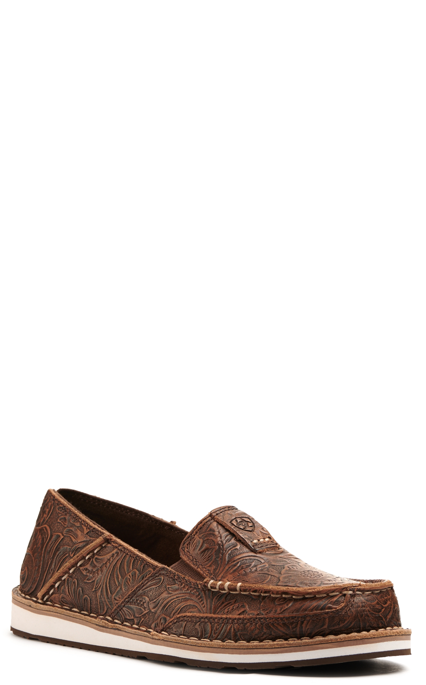 Ariat Women's Cruiser Brown Floral Embossed Casual Shoes - Image 1