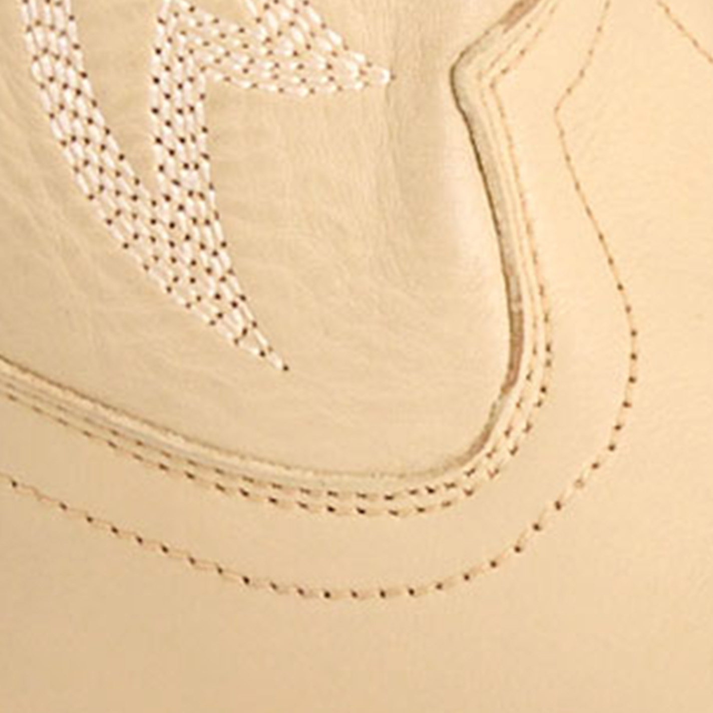 Rockin' C Women’s Ivory with Star Inlays Snip Toe Tall Cowboy Boots - Image 1