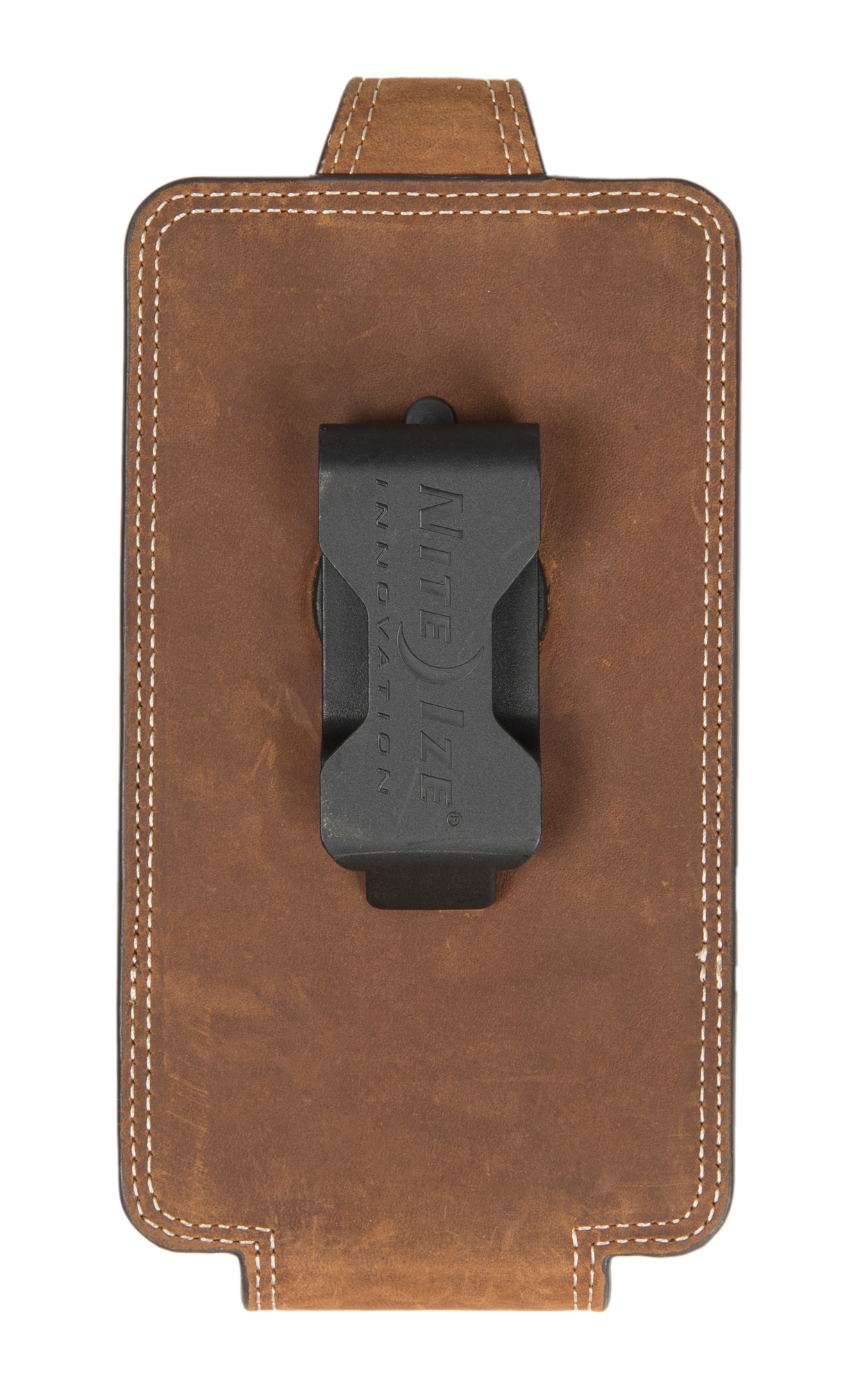 Ariat Brown Leather with Embossed Logo Large Cell Phone Case - Image 1