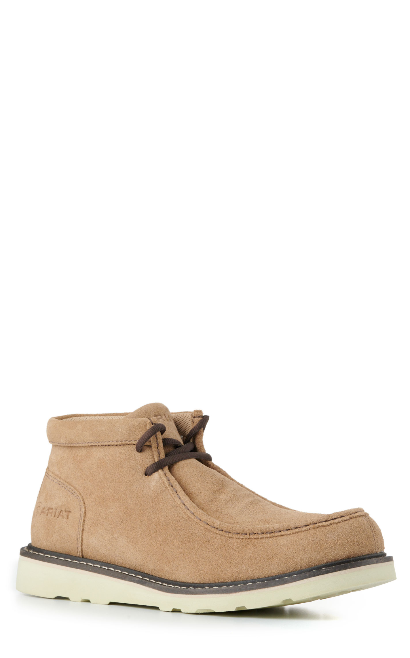 Ariat Men's Recon Country Dirty Taupe Suede Moc Toe Lace Up Casual Shoe - Image 1