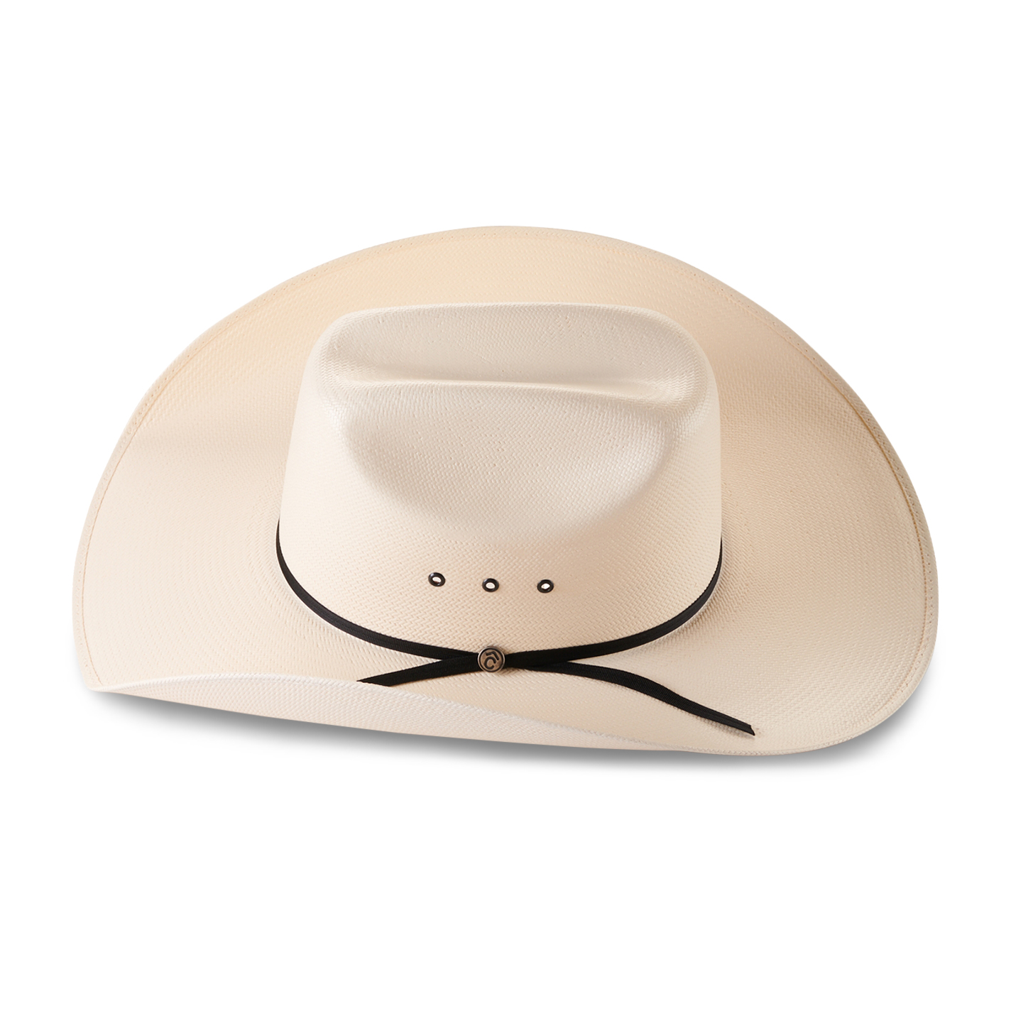 Rafter C Shantung Ivory Cattleman Crown Straw Hat - Image 1