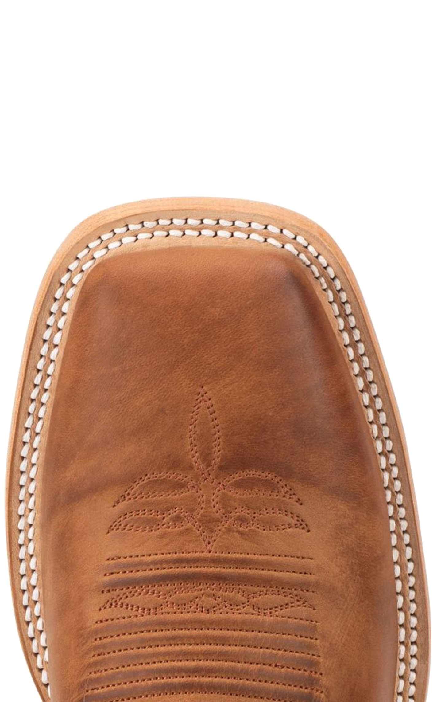 Justin Men's Bent Rail Austin Cognac and Green Wide Square Toe Cowboy Boots - Image 1