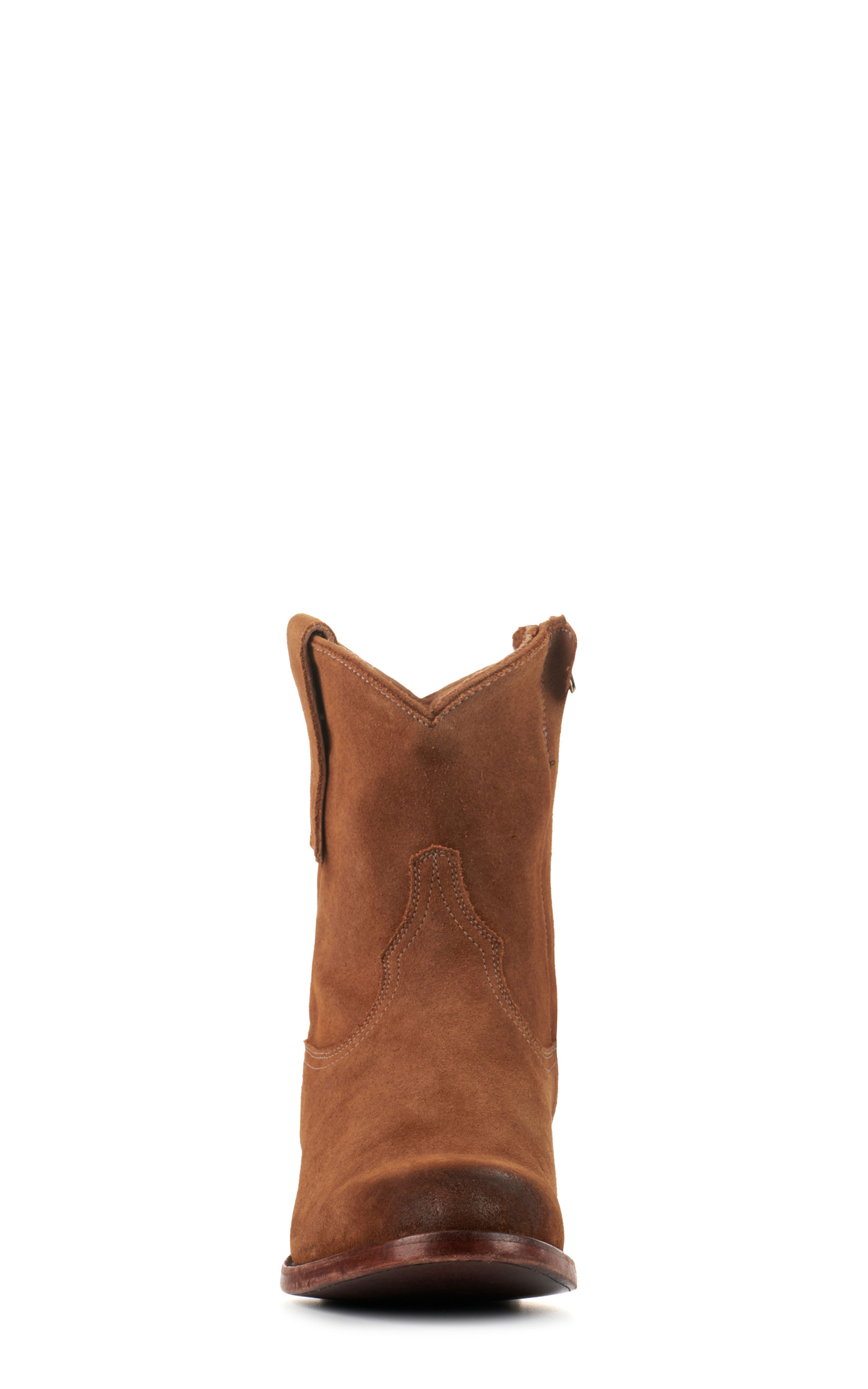 JRC & Sons Men's Winston Water Resistant Suede Leather Roper Toe Zip Cowboy Boot in Tan - Image 1