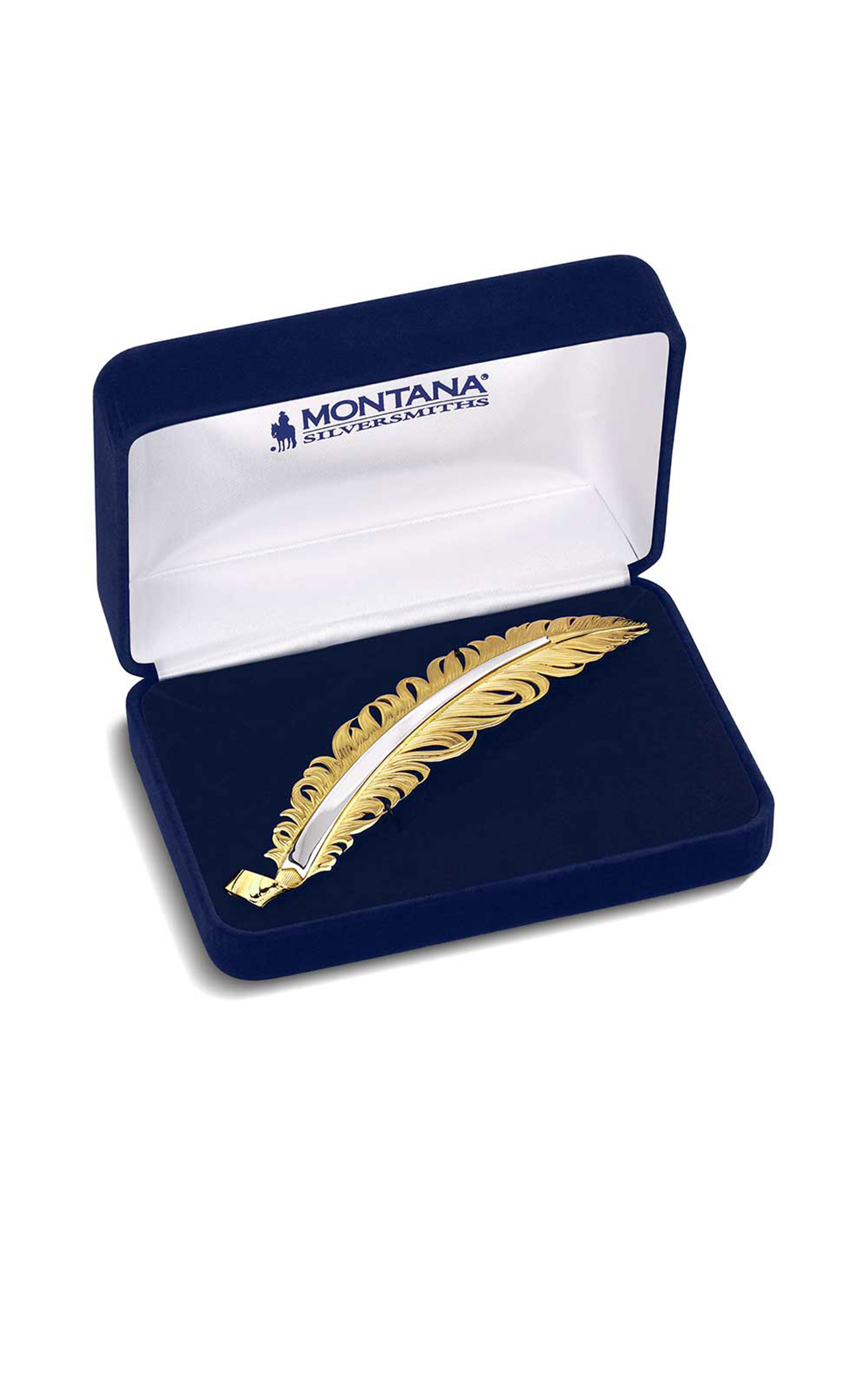Montana Silversmiths Gold & Silver Vein Hat Feather - Image 2