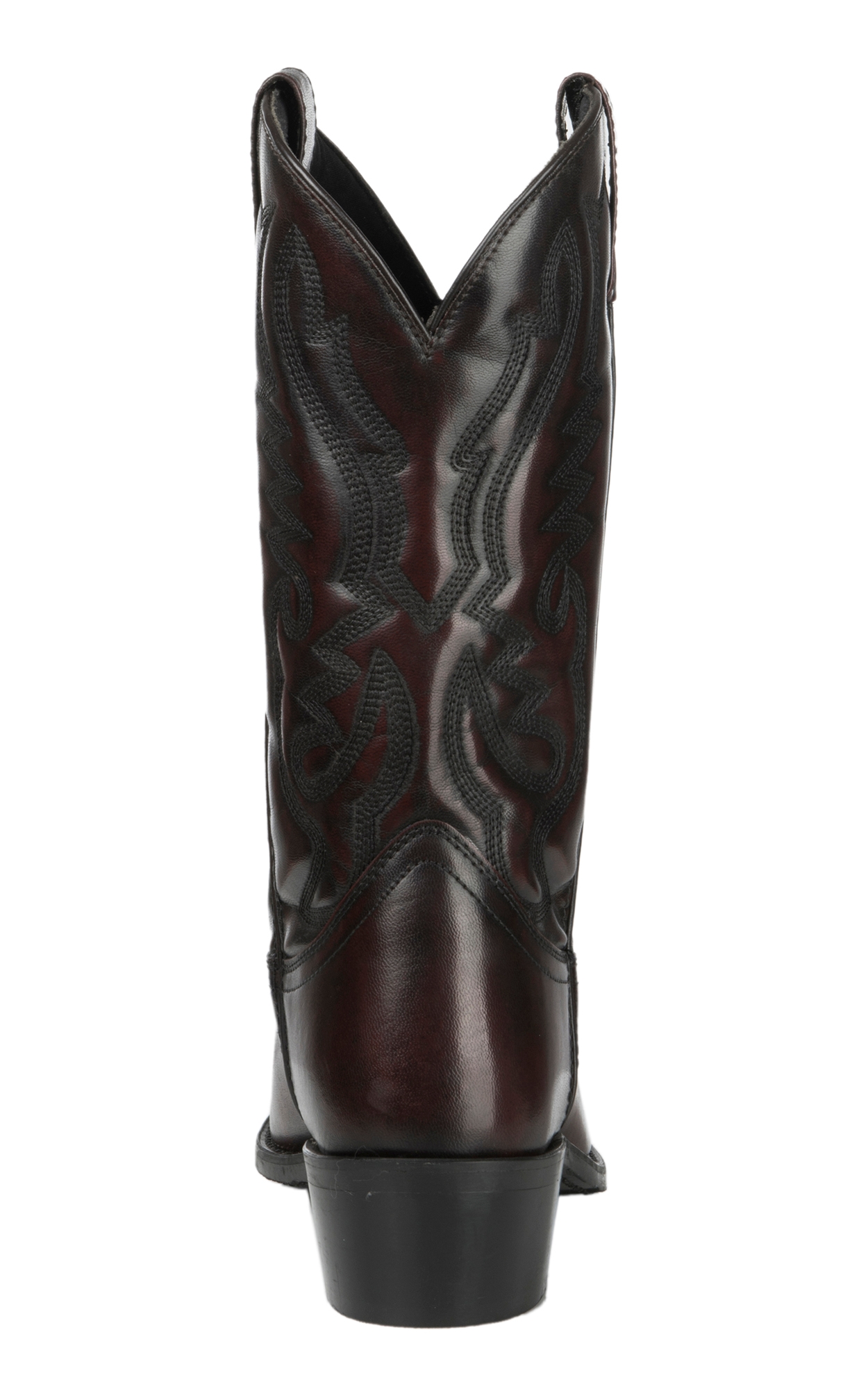Smoky Mountain Men's Classic Black Cherry Leather R-Toe Cowboy Boot - Image 1