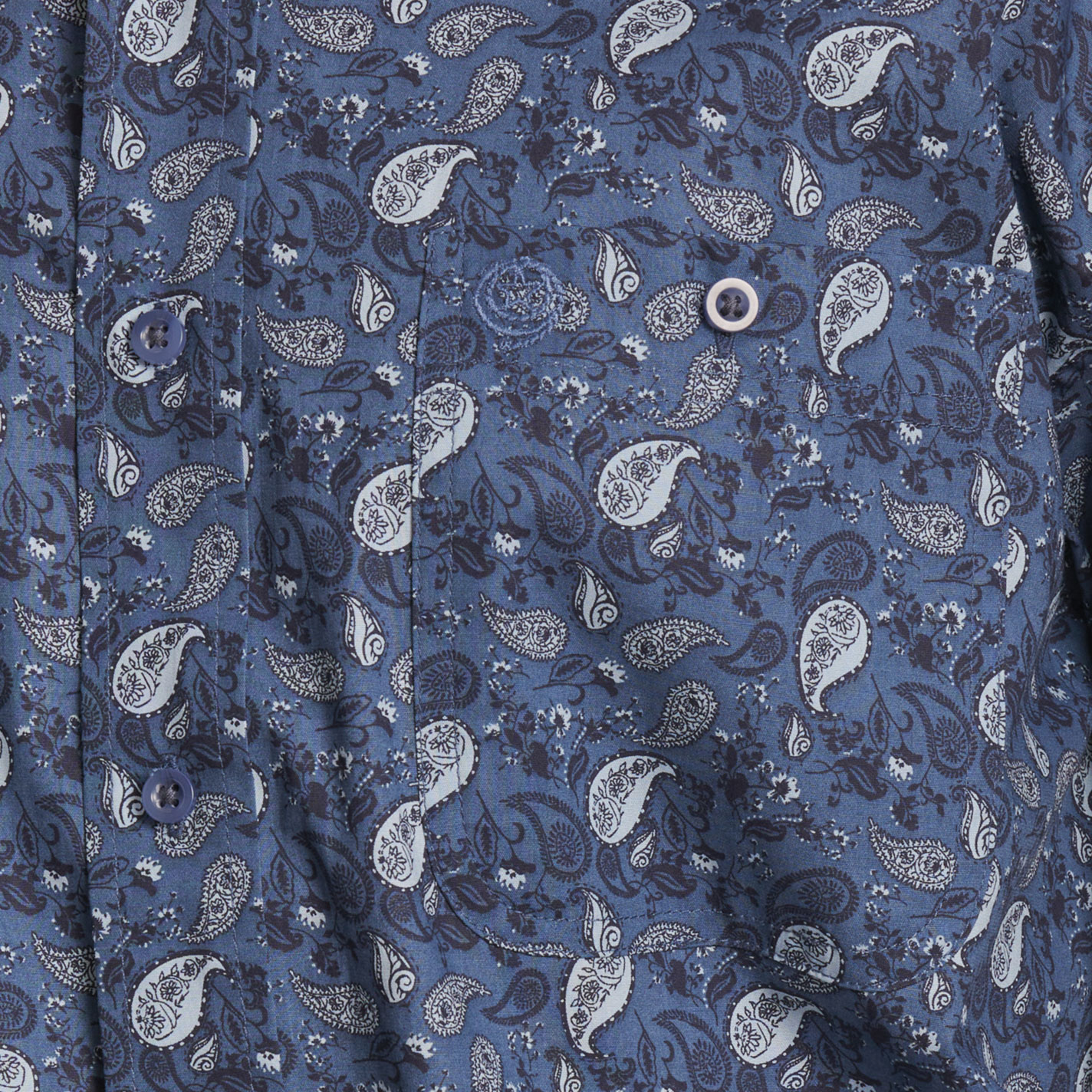 Wrangler George Strait Collection Men's Steel Blue Paisley Western Shirt - Image 1