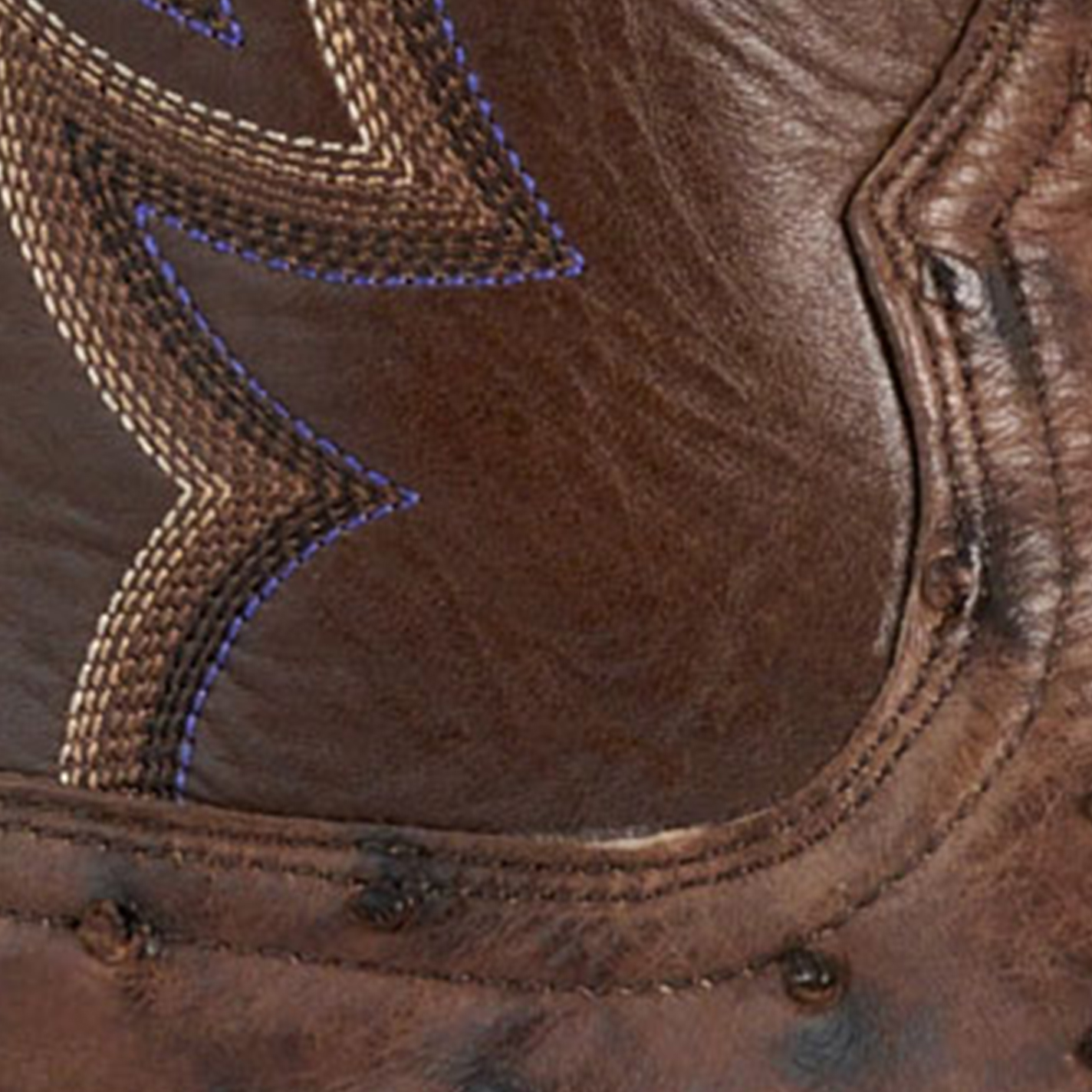 Cavender's Men's Kango Tobacco Full Quill Ostrich Rafter C Wide Square Toe Exotic Cowboy Boots - Image 1