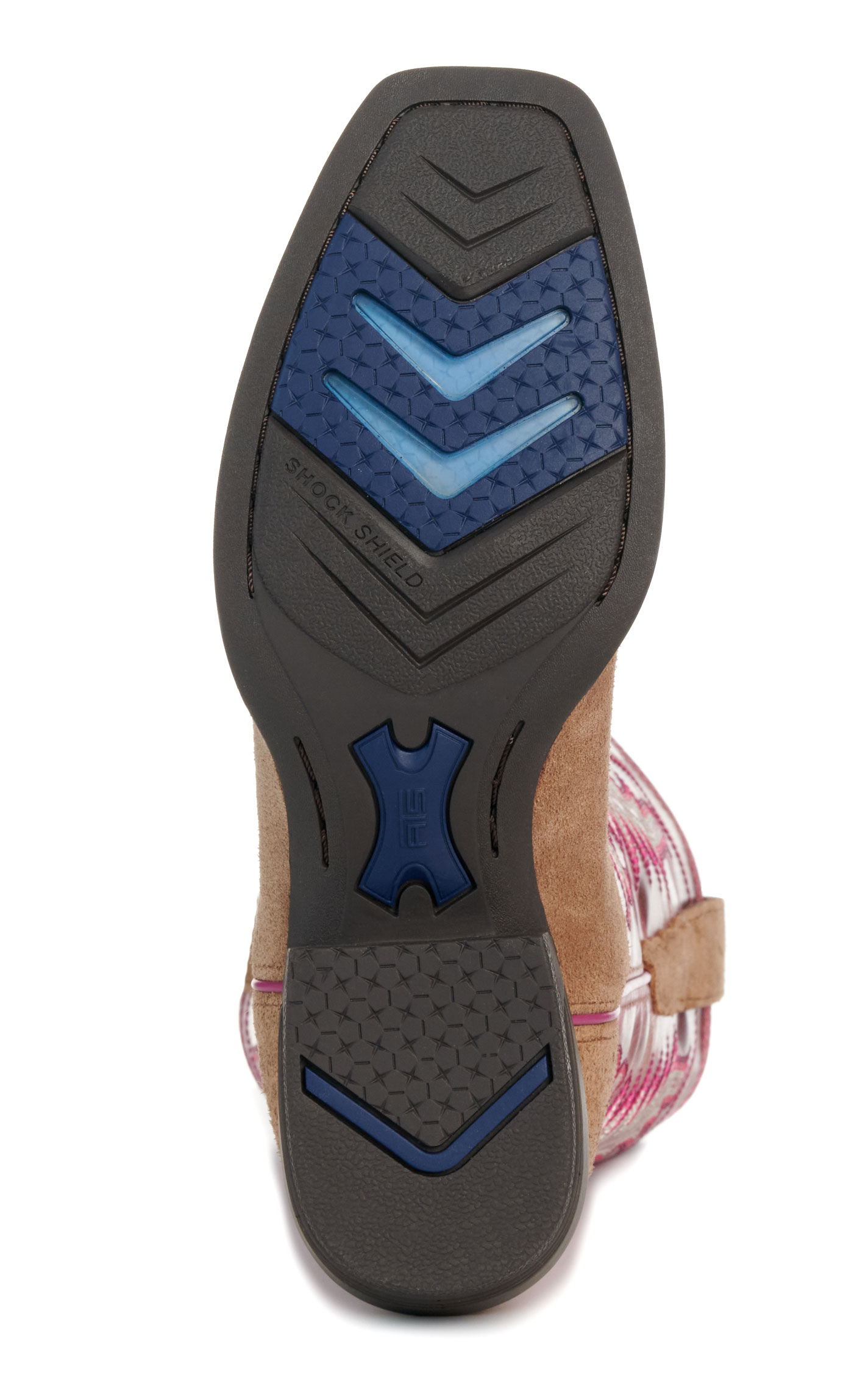 Ariat Women’s Tawny Roughout & Violet Pink Shine Rock Creek Narrow Cutter Toe Cowboy Boots - Image 1