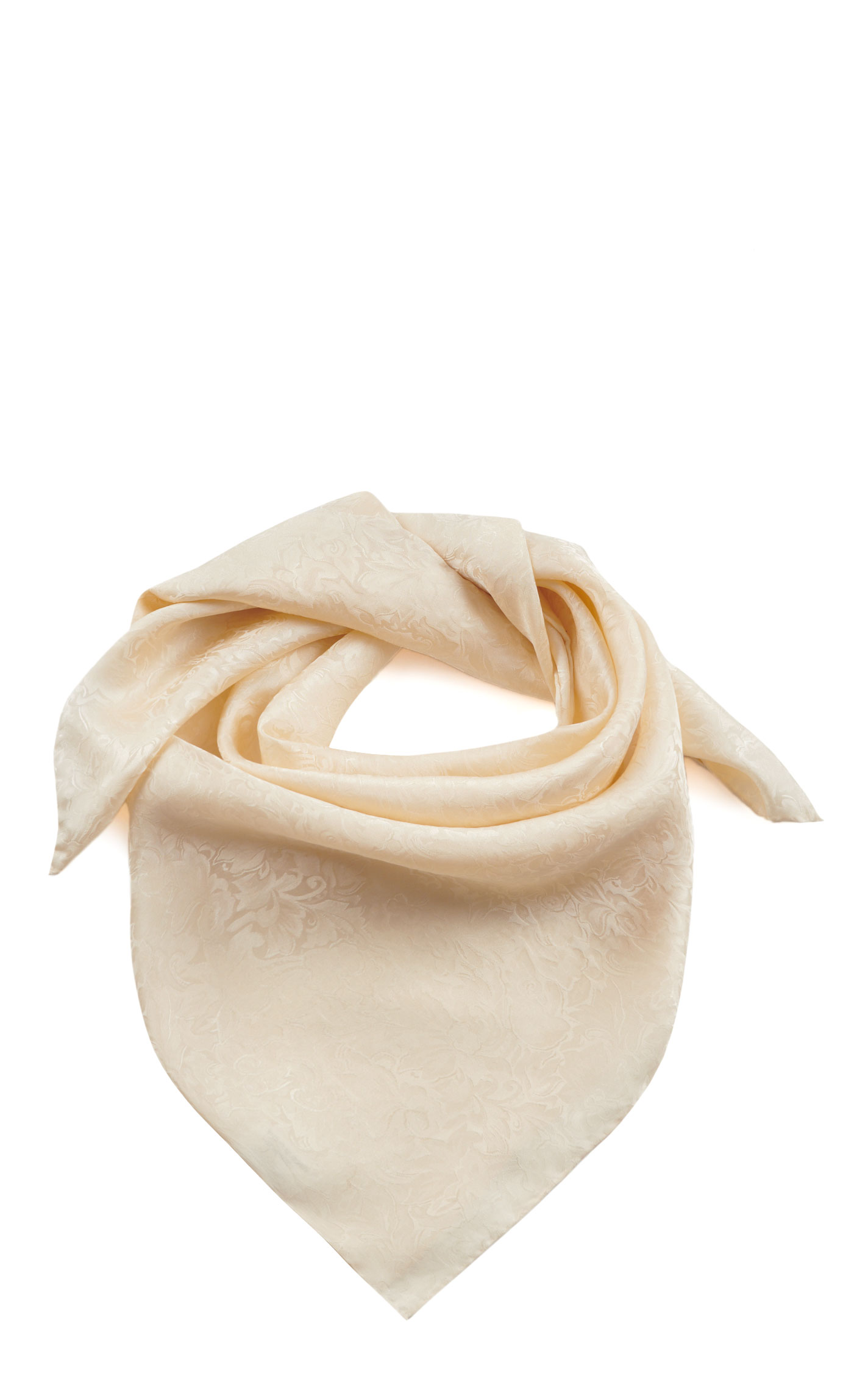 Wyoming Traders Women’s Ivory Floral Silk Scarf - Image 1
