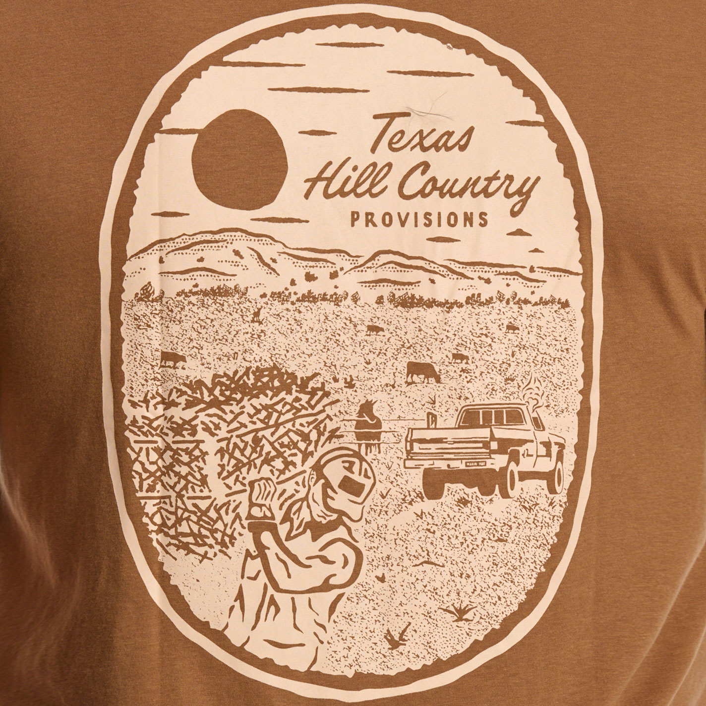 Texas Hill Country Provisions Men's Brown Makin Hay T-Shirt - Image 1