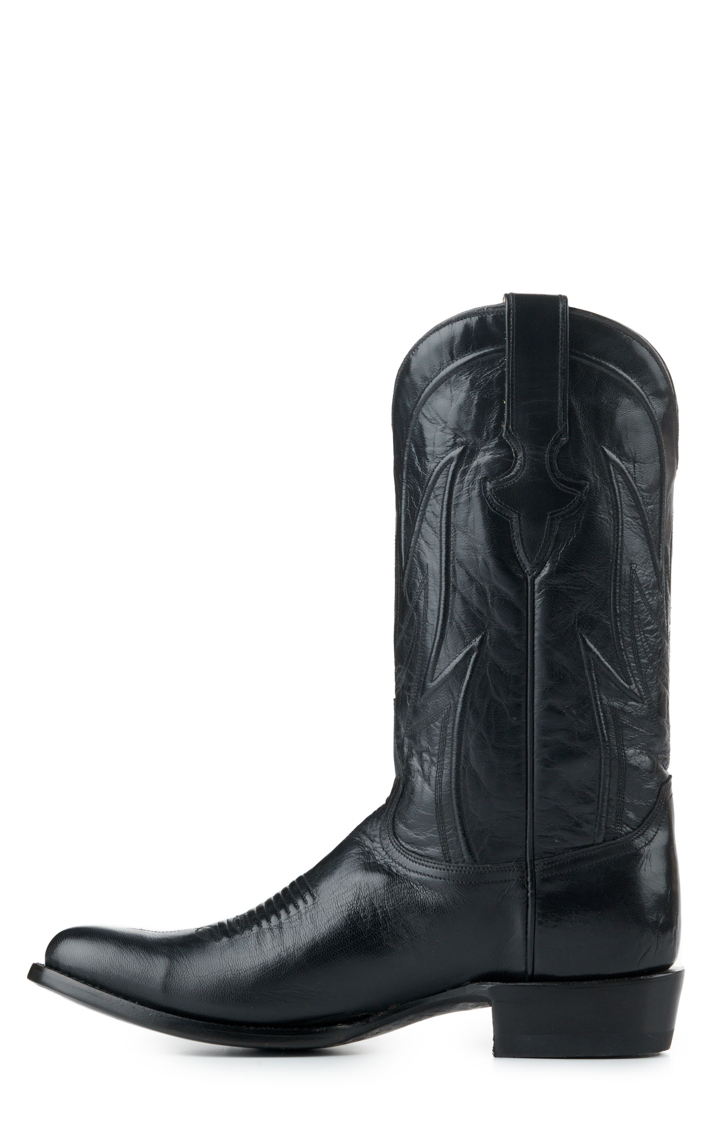 JRC & Sons Men's Creed Domingo Goat Round Toe Cowboy Boot in Black - Image 1