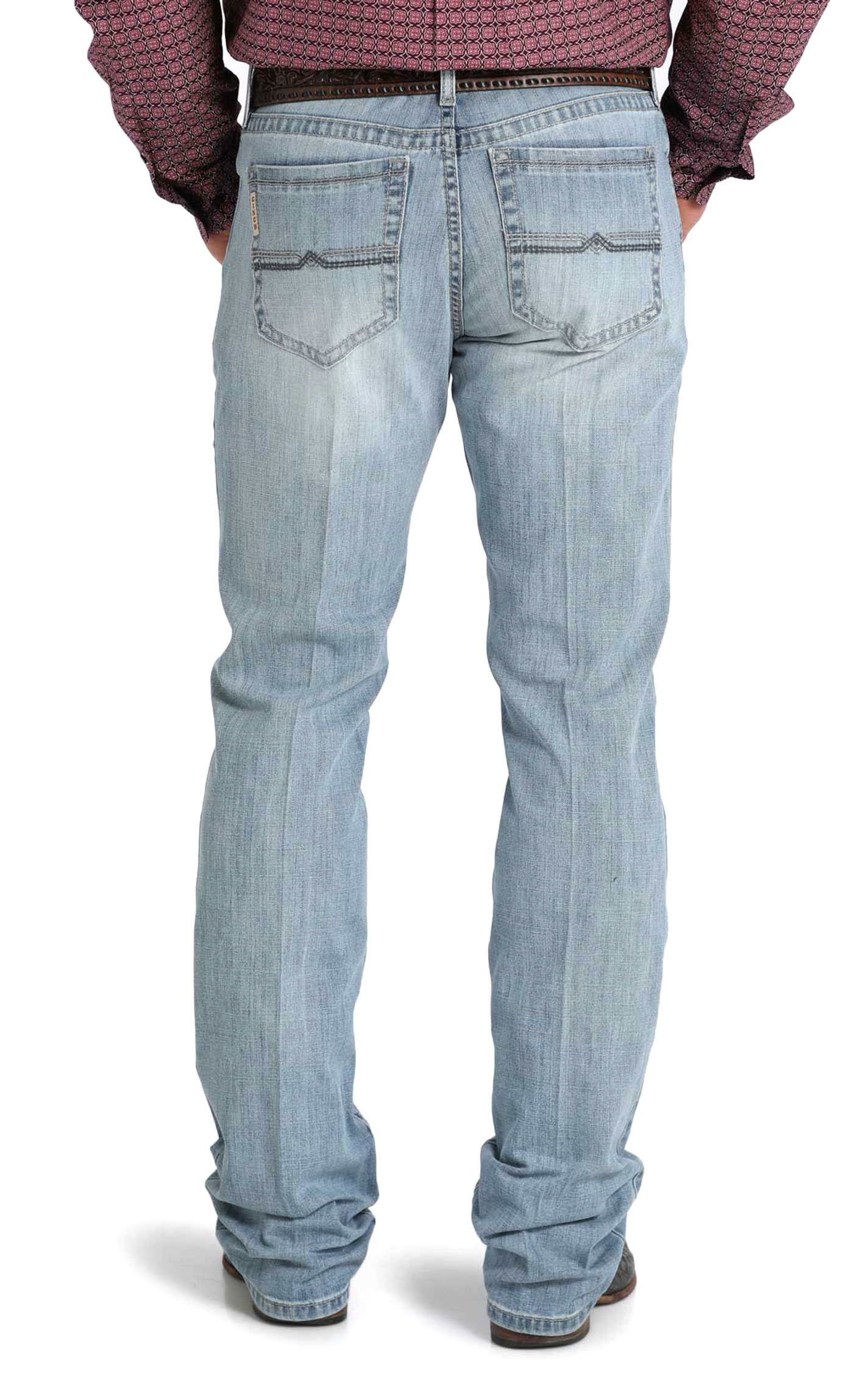 Cinch Men's Ian Light Stone Wash Slim Fit Boot Cut Jeans - Image 1