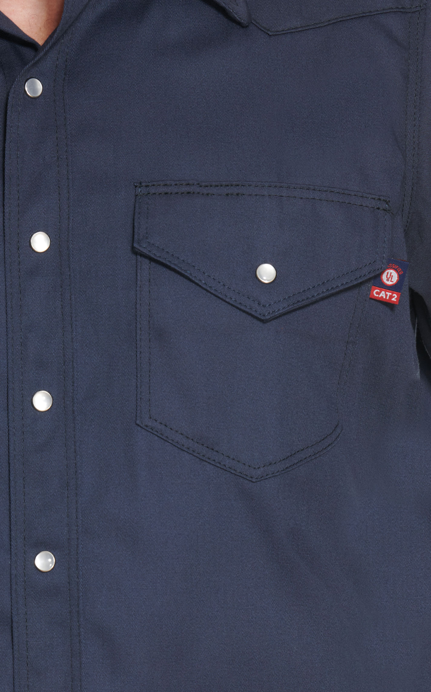 Lapco Navy Flame Resistant Workshirt  INV7WS - Image 1