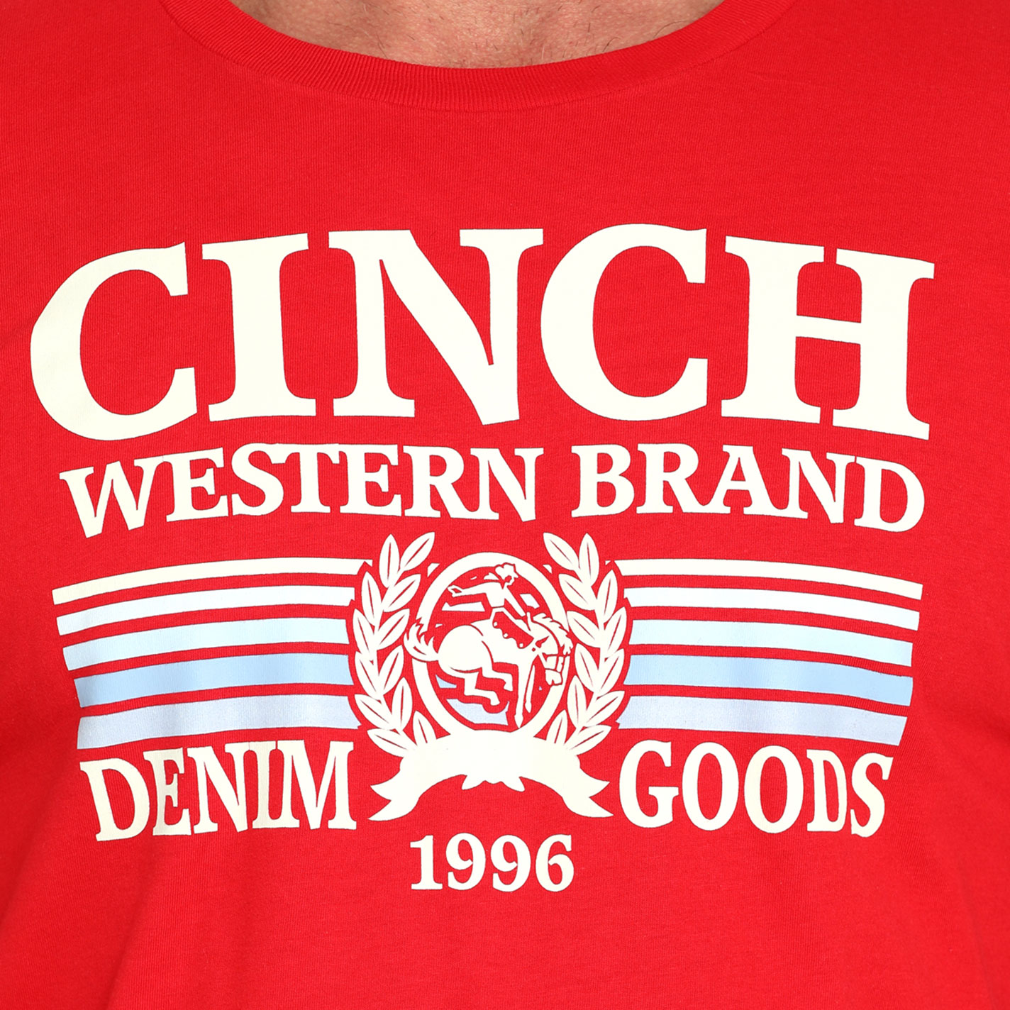 Cinch Men's Bright Red Classic 1996 Logo T-Shirt - Image 1