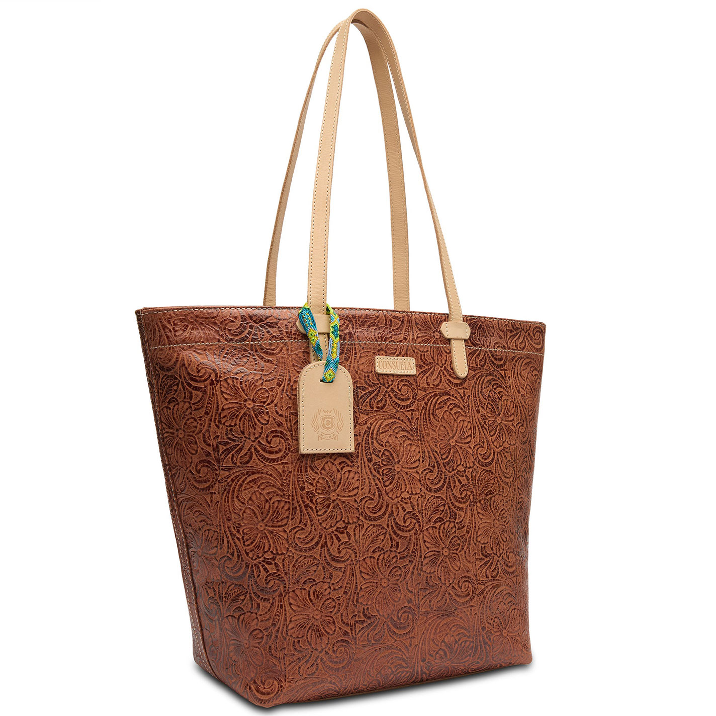 Consuela Sally Tooled Floral Daily Tote - Image 1