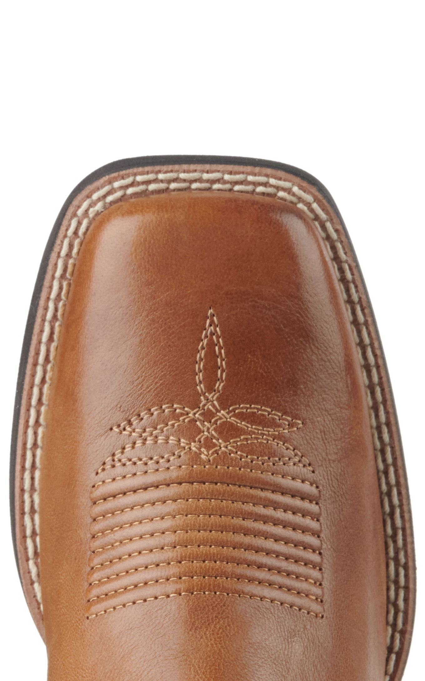 Ariat Women's Cattle Caite Peanut and Blue Stretchfit Wide Square Toe Cowboy Boots - Image 1