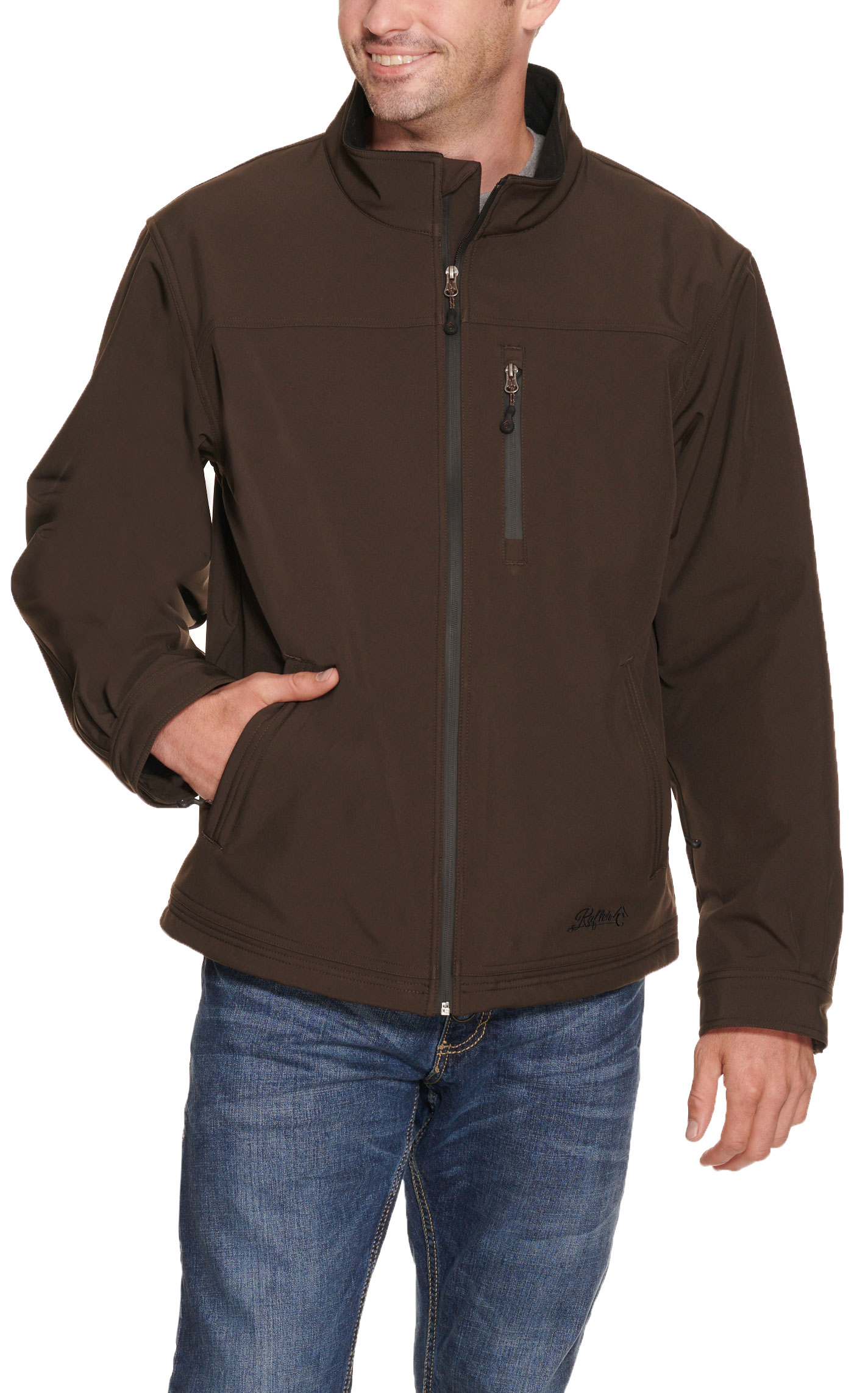 Rafter C Men's Dark Brown Bonded Jacket - Image 1