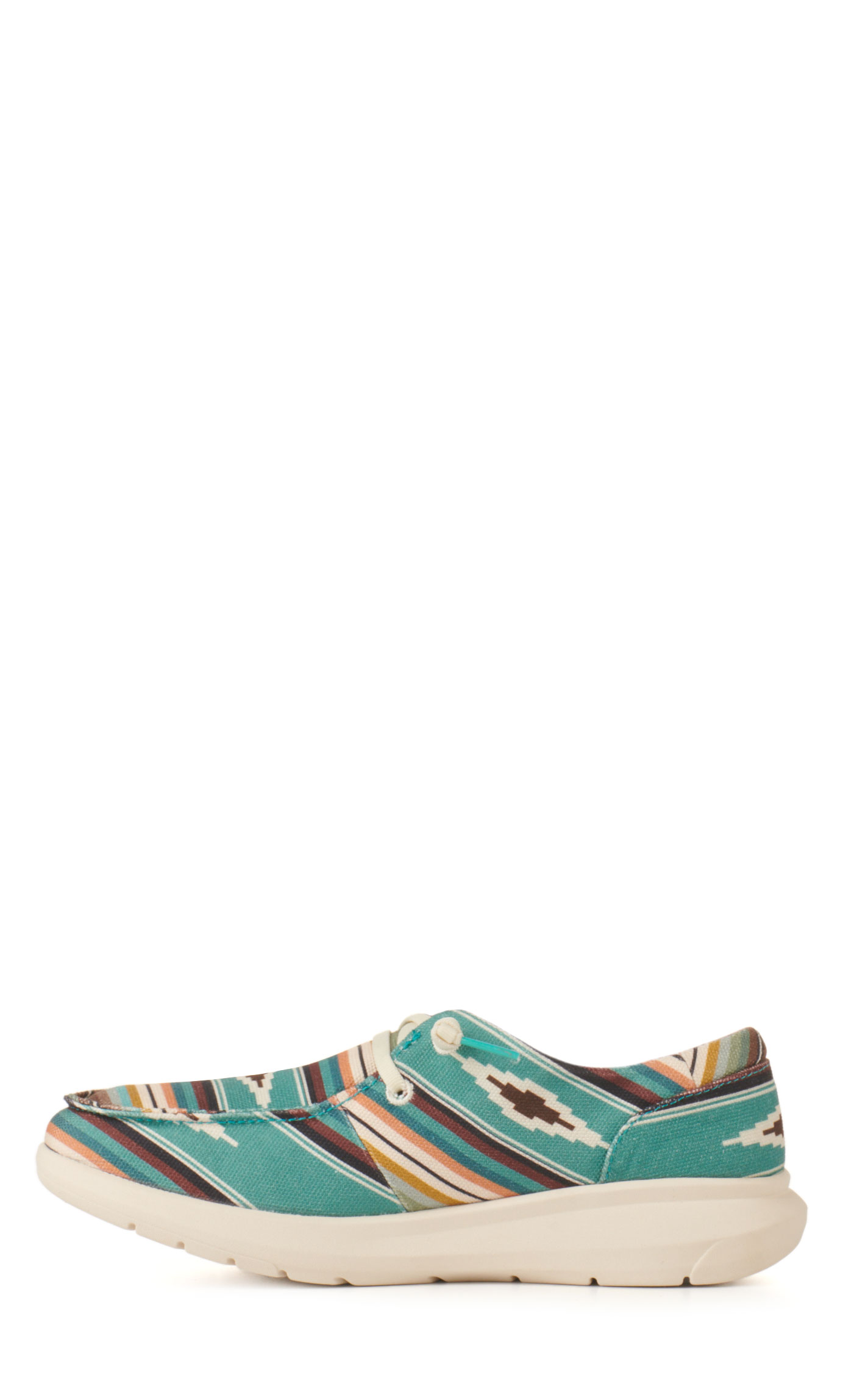 Ariat Hilo Women's Turquoise Serape Print Canvas Lace Up Casual Shoes - Image 1