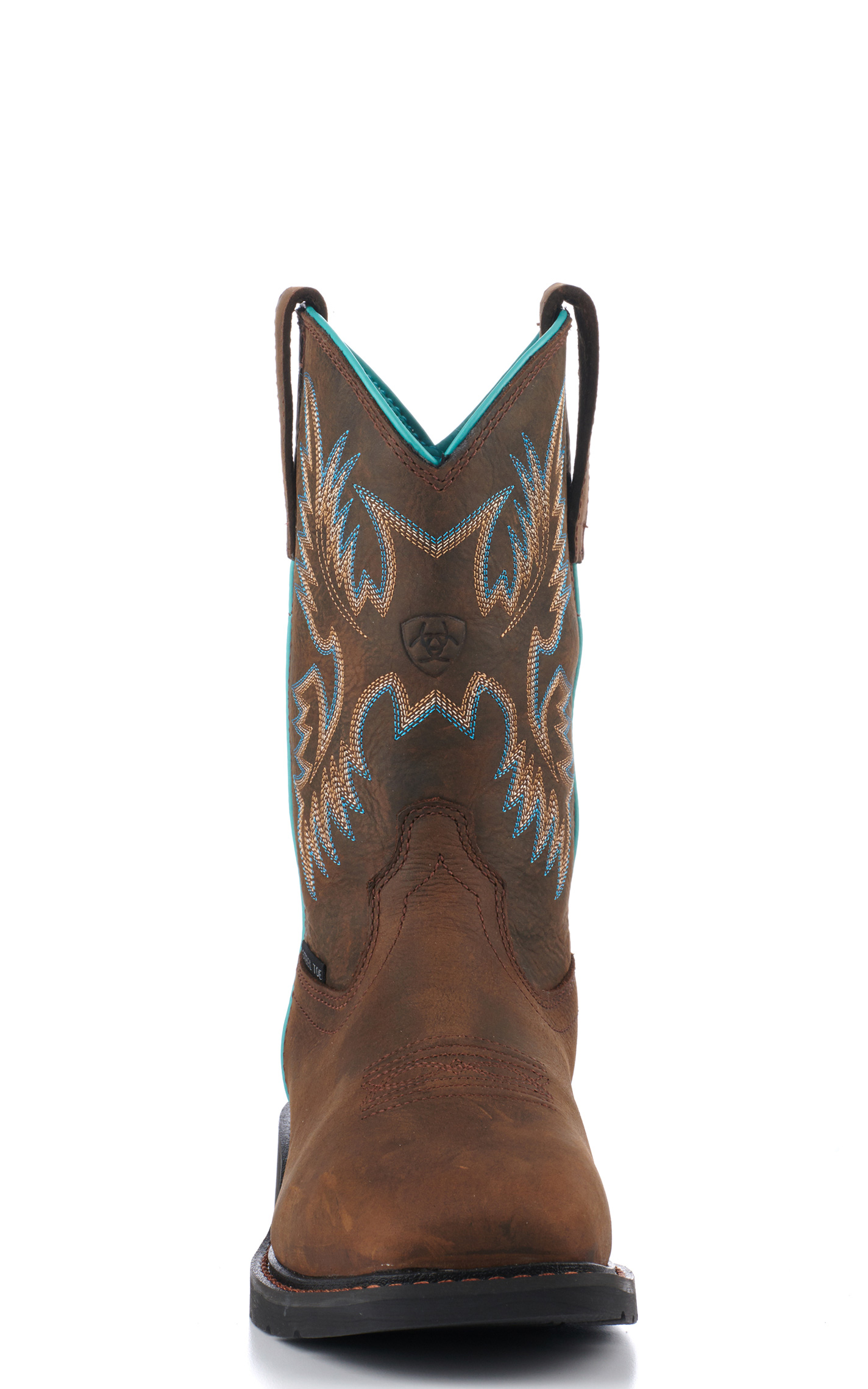 Ariat Women's Krista Dark Brown Waterproof Wide Square Steel Toe Work Boots - Image 1