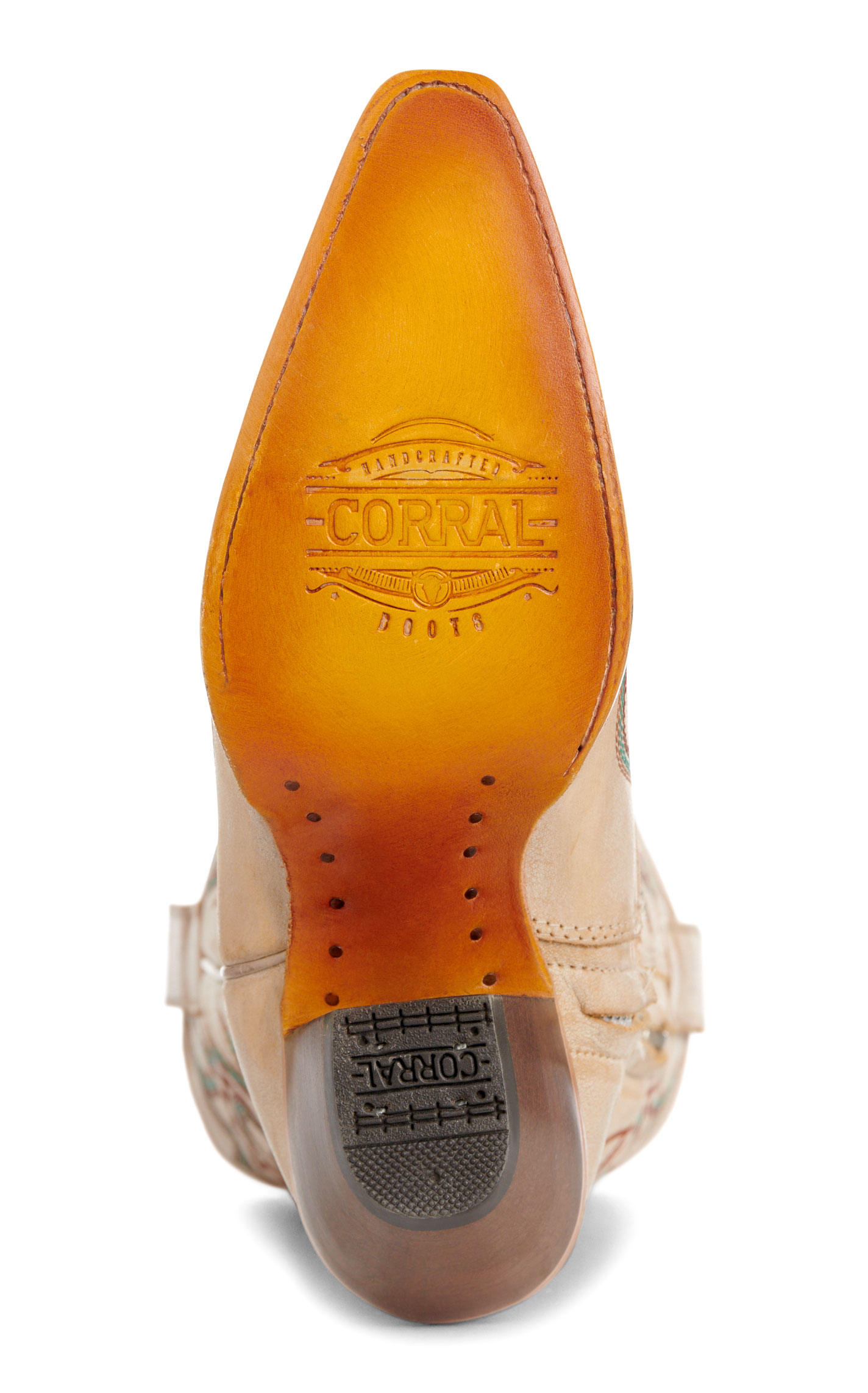 Corral Women's Bone & Multi Stitched Snip Toe Cowboy Boots - Image 1