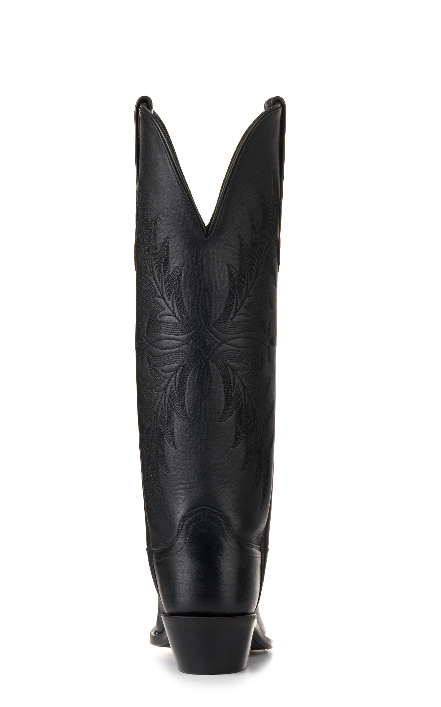 Old West Women's Black Snip Toe Tall Cowboy Boots - Image 1