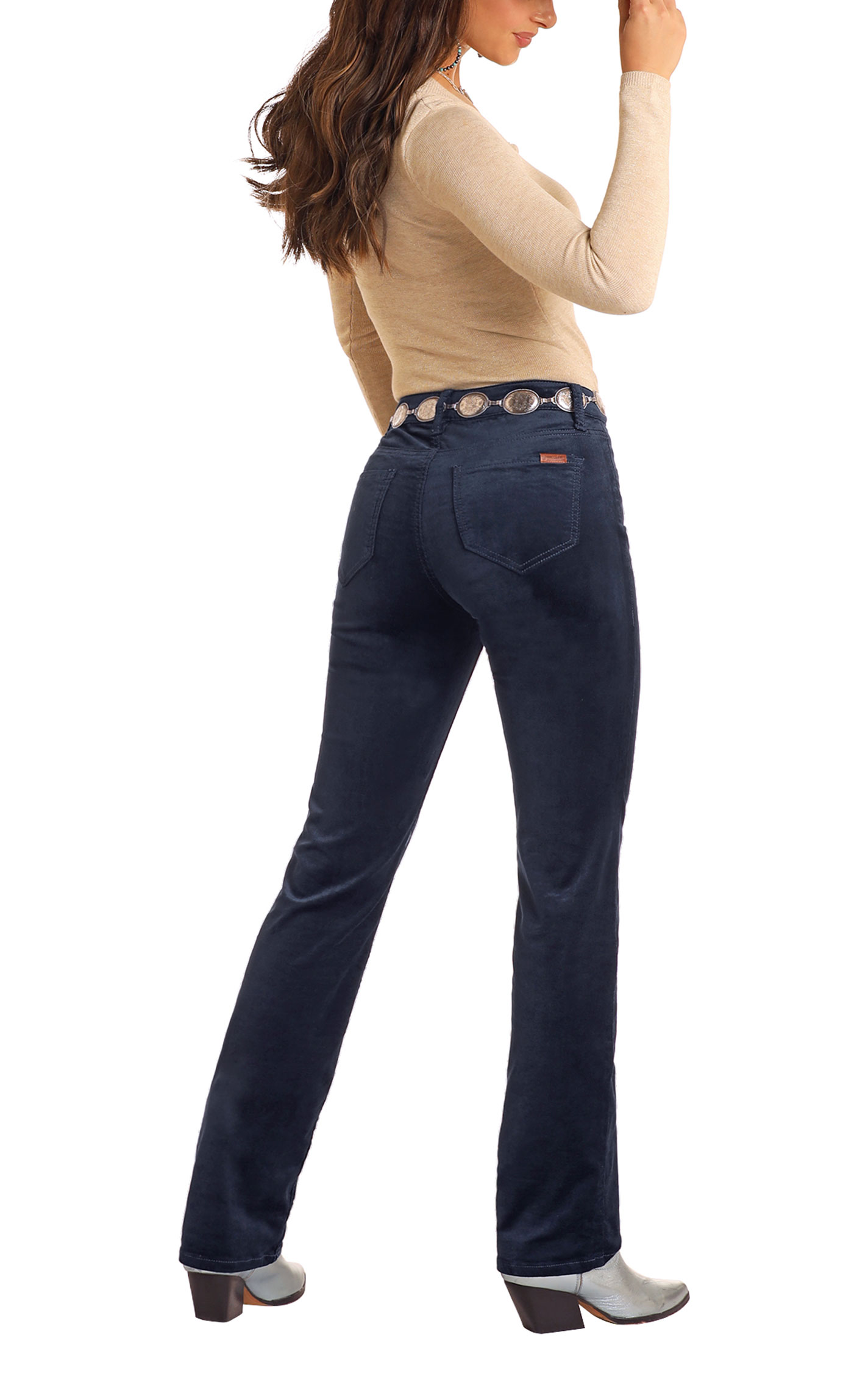 Rock & Roll Denim Women's Blue Velvet Bargain Modest Boot Jeans - Image 1
