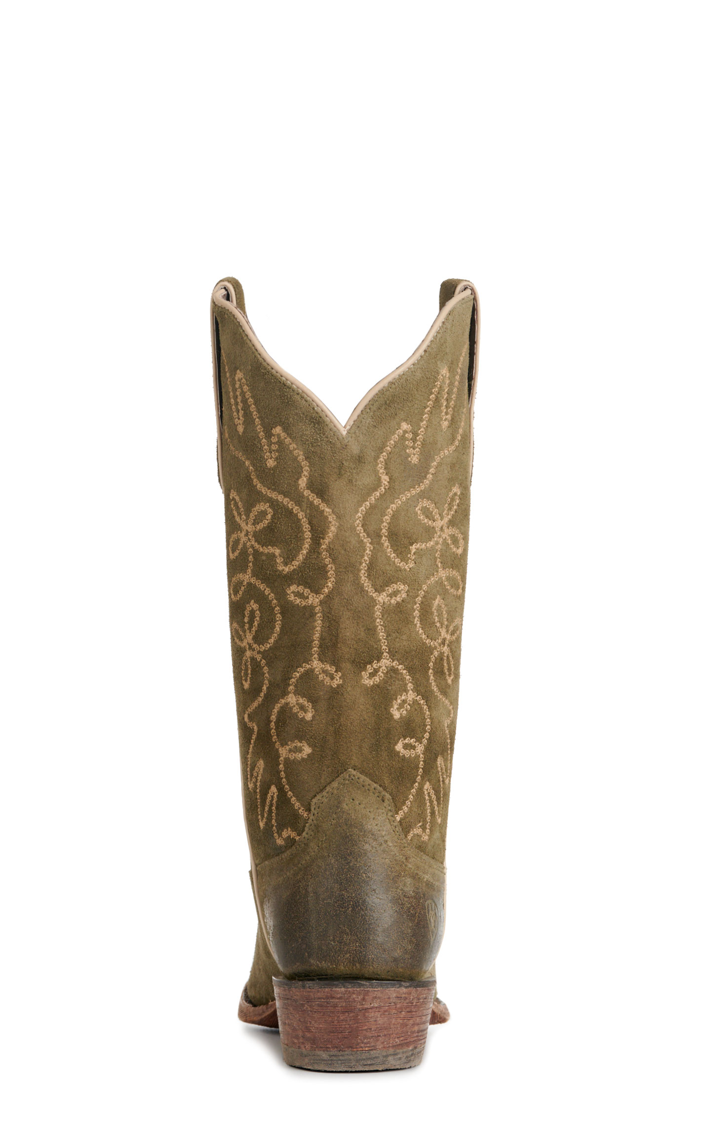 Ariat Women's Jukebox Olive Suede Snip Toe Cowboy Boots - Image 1