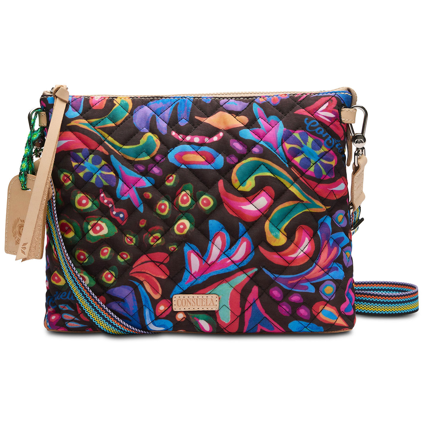 Consuela Sam Colorful Floral Quilted Downtown Crossbody Bag - Image 1