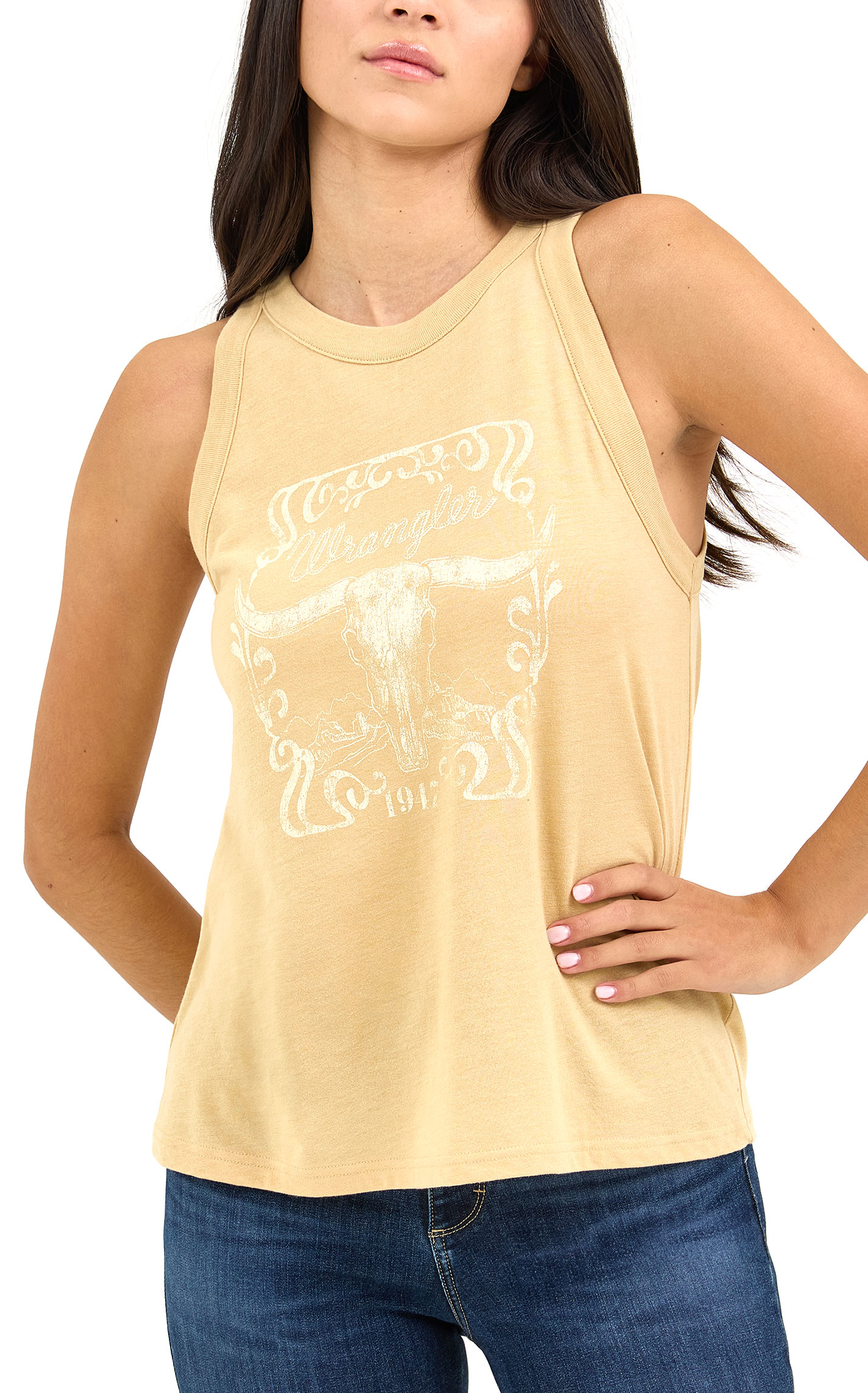 Wrangler Retro Women's Whipped Butter Steer Head Tank Top - Image 1