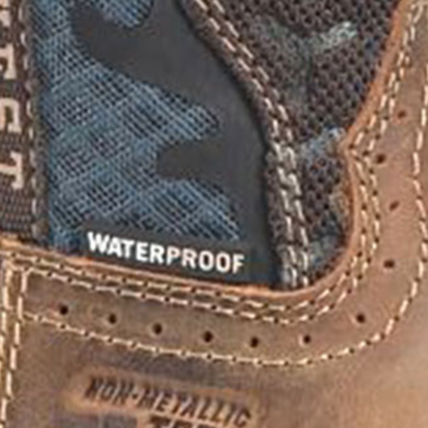 Double H Women's Watcher Brown and Blue Phantom ICE Wide Composite Square Toe Work Boot - Image 1