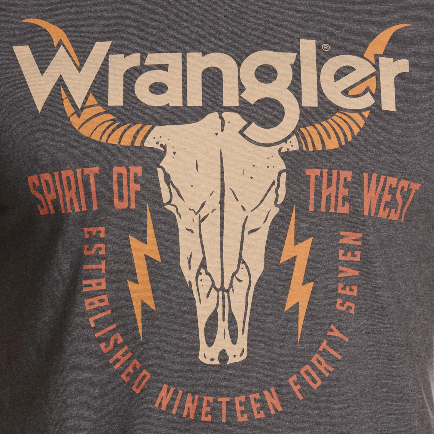 Wrangler Men's Spirit of the West Gray Graphic T-Shirt - Image 1