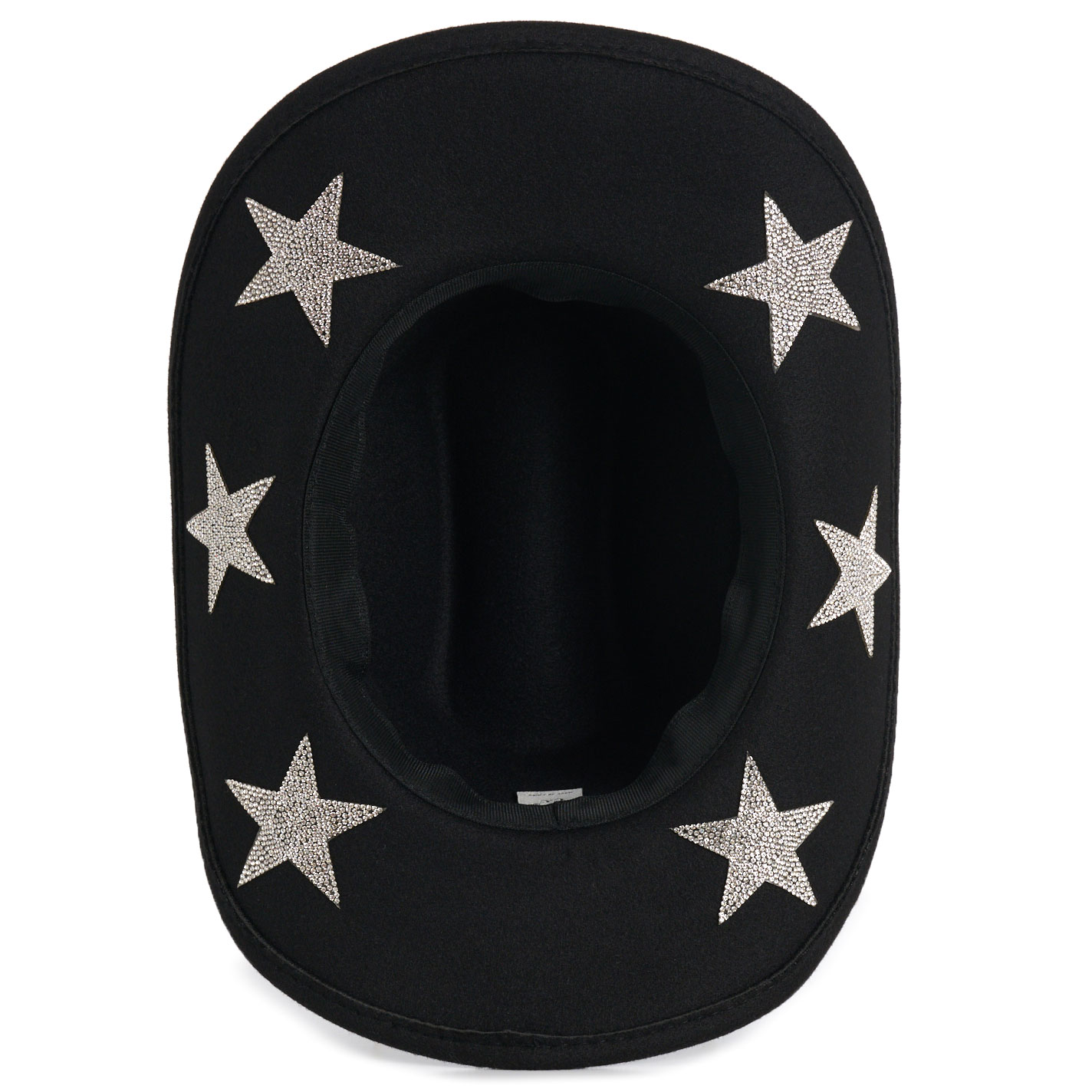 Girlie Girl Originals Women's Black Bling & Stars Wool Cowboy Hat - Image 1