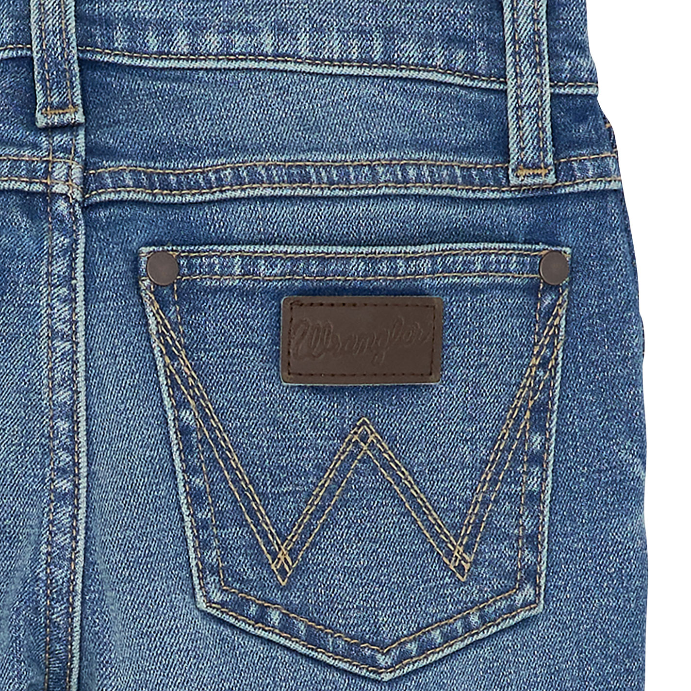 Wrangler Retro Boy's Gralin Slim Fit Medium Wash Straight Leg Jeans (1T-16) - Image 1