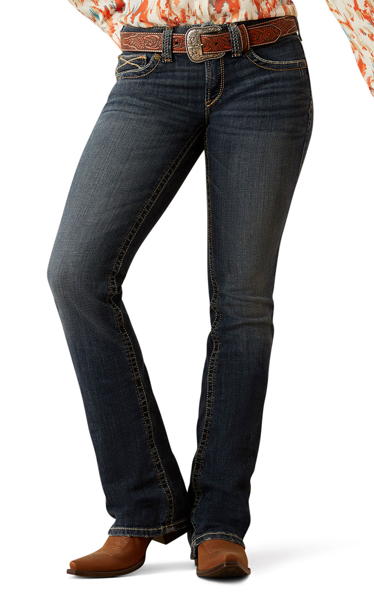Ariat Women's Lilla Dark Wash Bootcut Jeans - Image 1