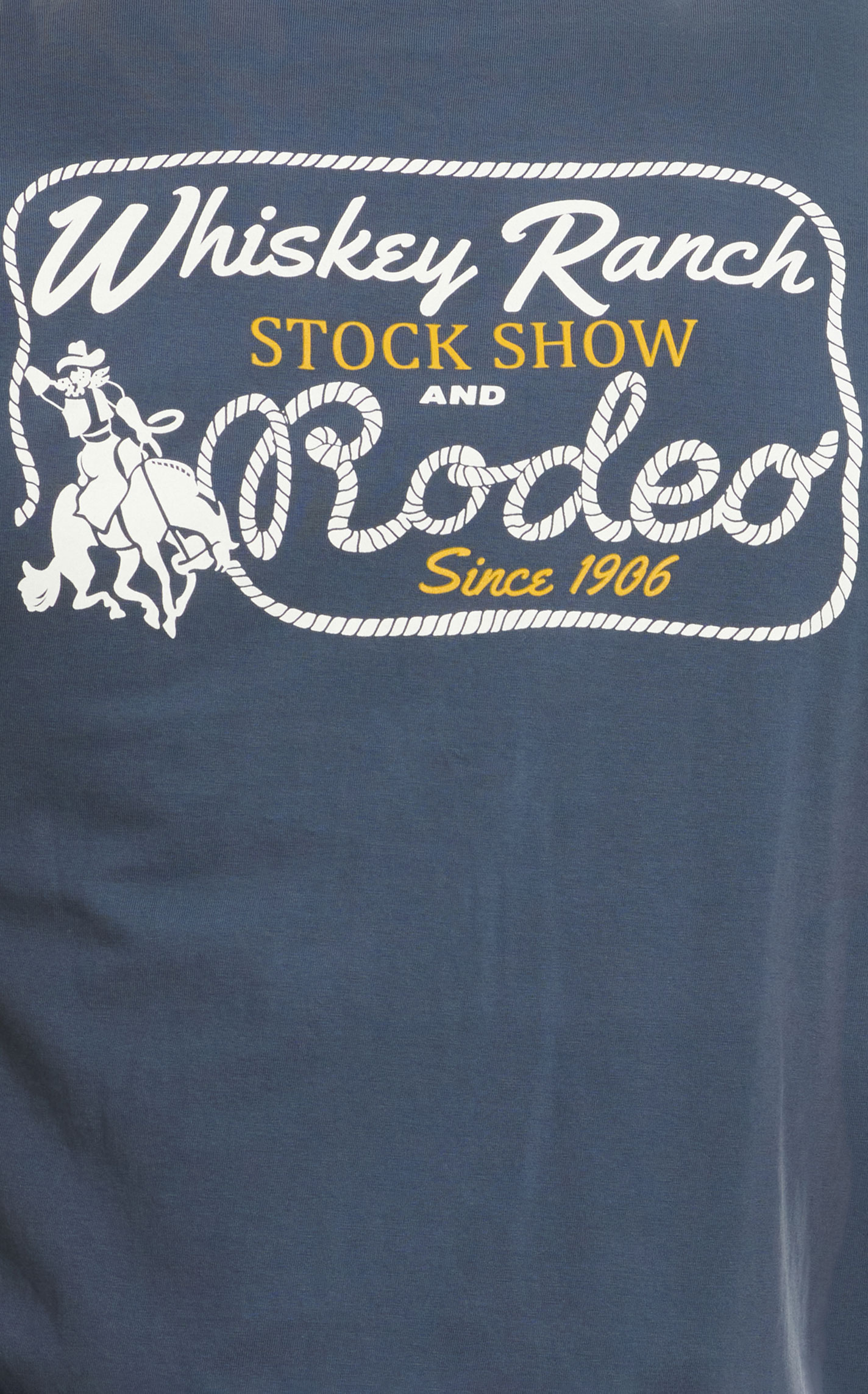 Whiskey Bent Hat Co. Men's Dark Stone Blue Logo Graphic Short Sleeve T-Shirt - Image 1