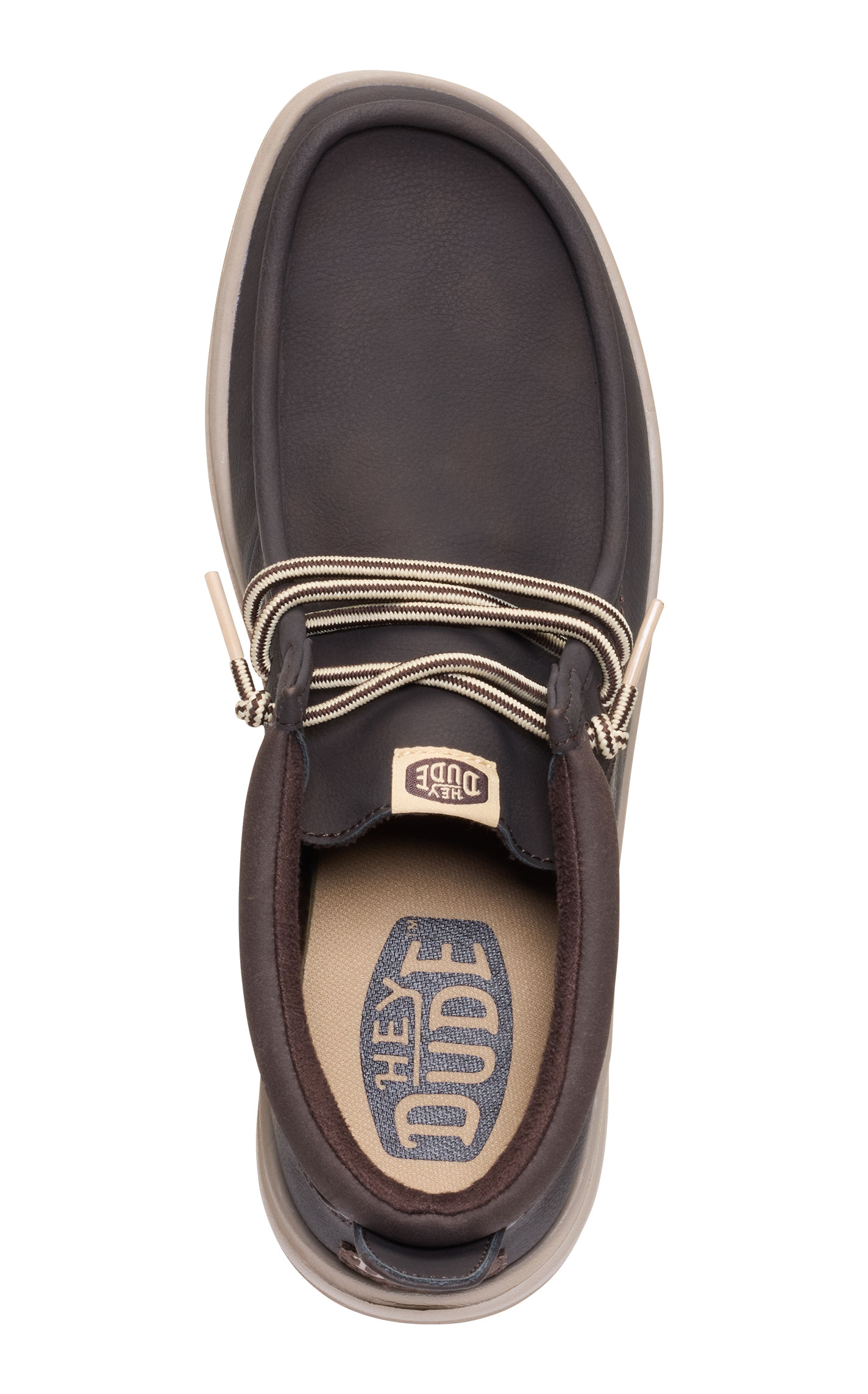 Hey Dude Men's Wally Mole Brown & Tan Moc Toe Casual Shoes - Image 1